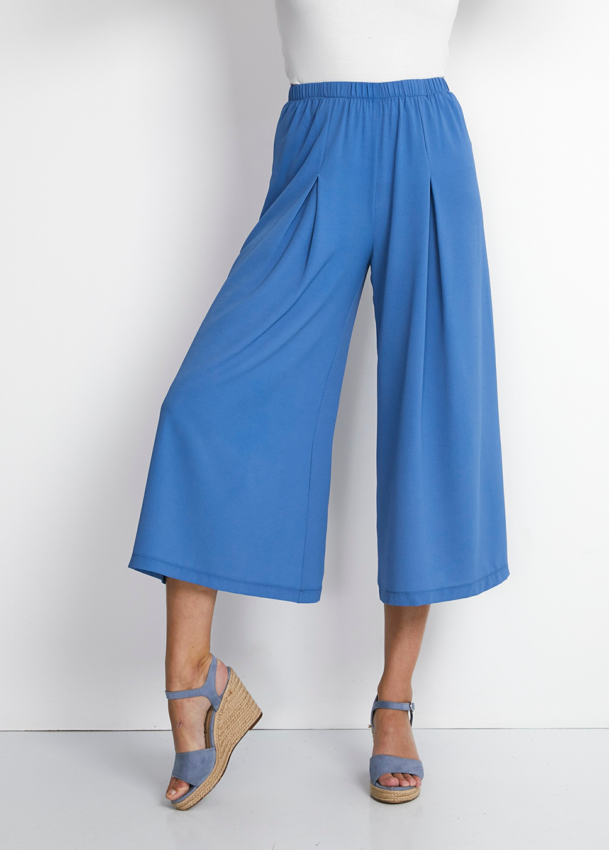 Jupe-culotte taille élastiquée ample
