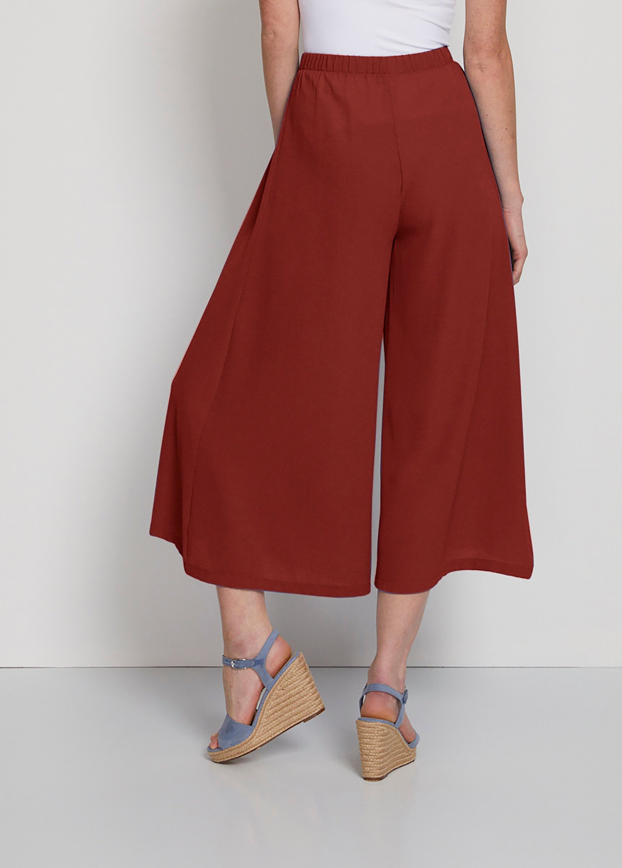 Jupe-culotte taille élastiquée ample