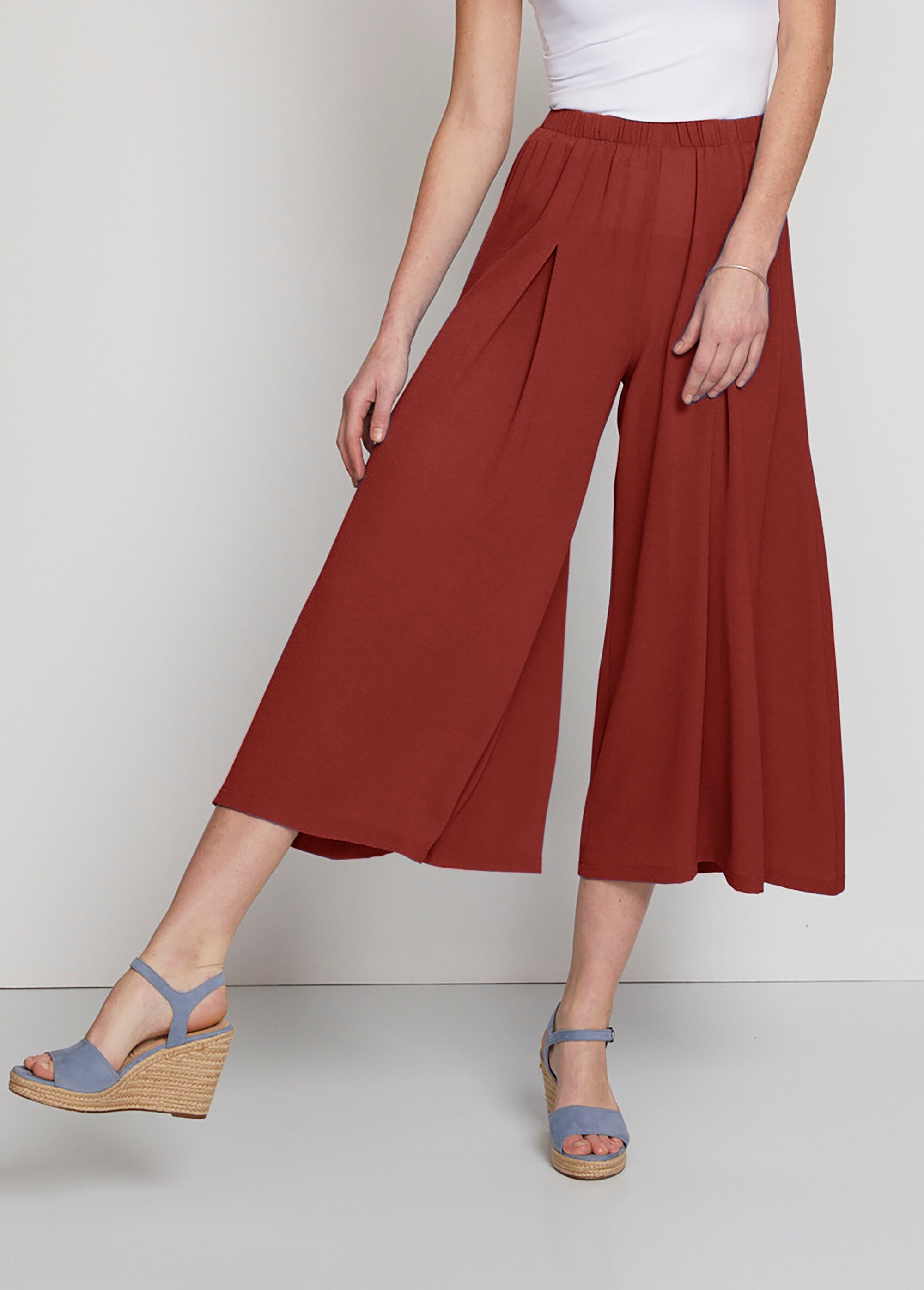 Jupe-culotte taille élastiquée ample