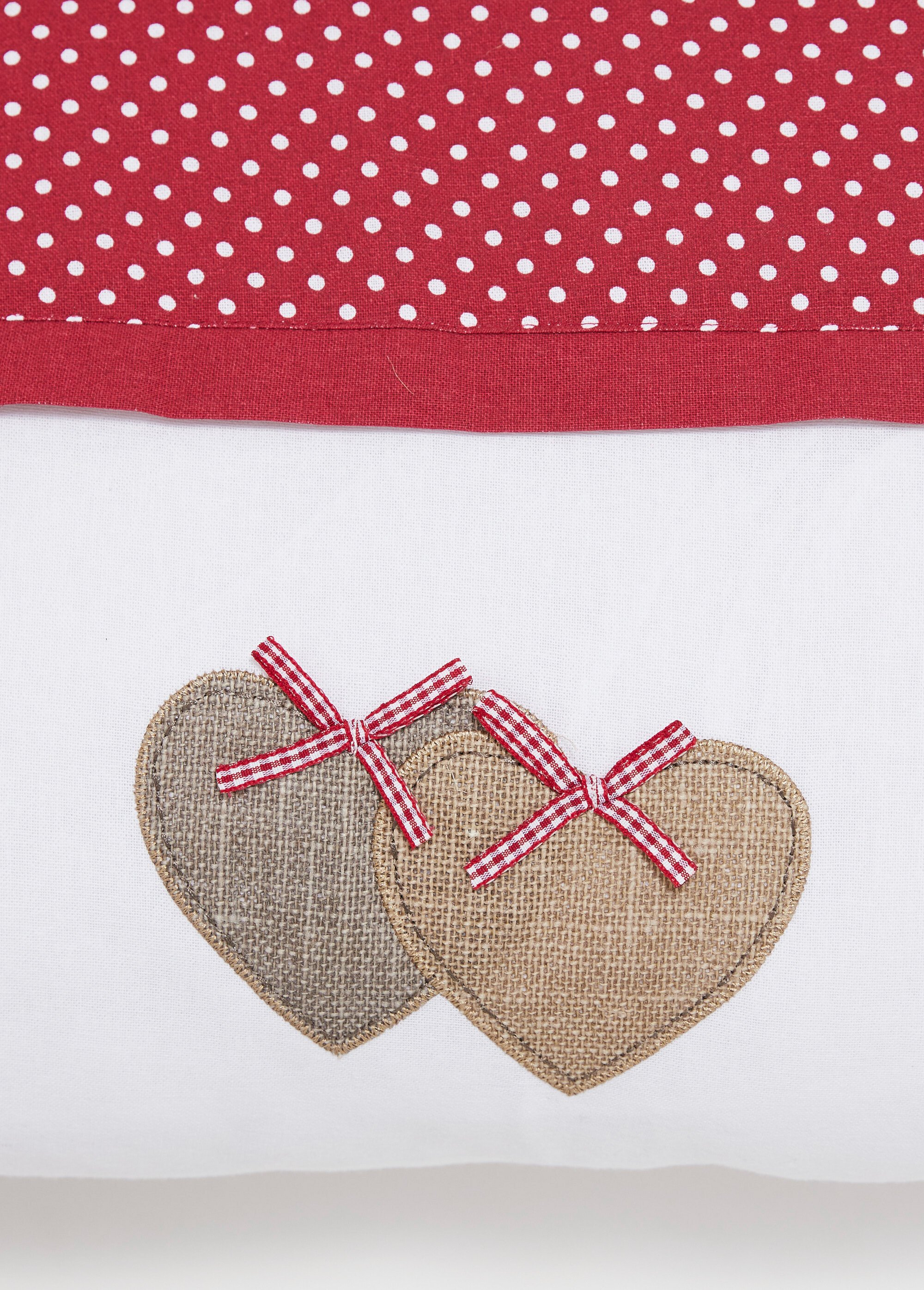 Coussin pour tête de lit, cœurs et pois Rouge SELLOVELIT DE2