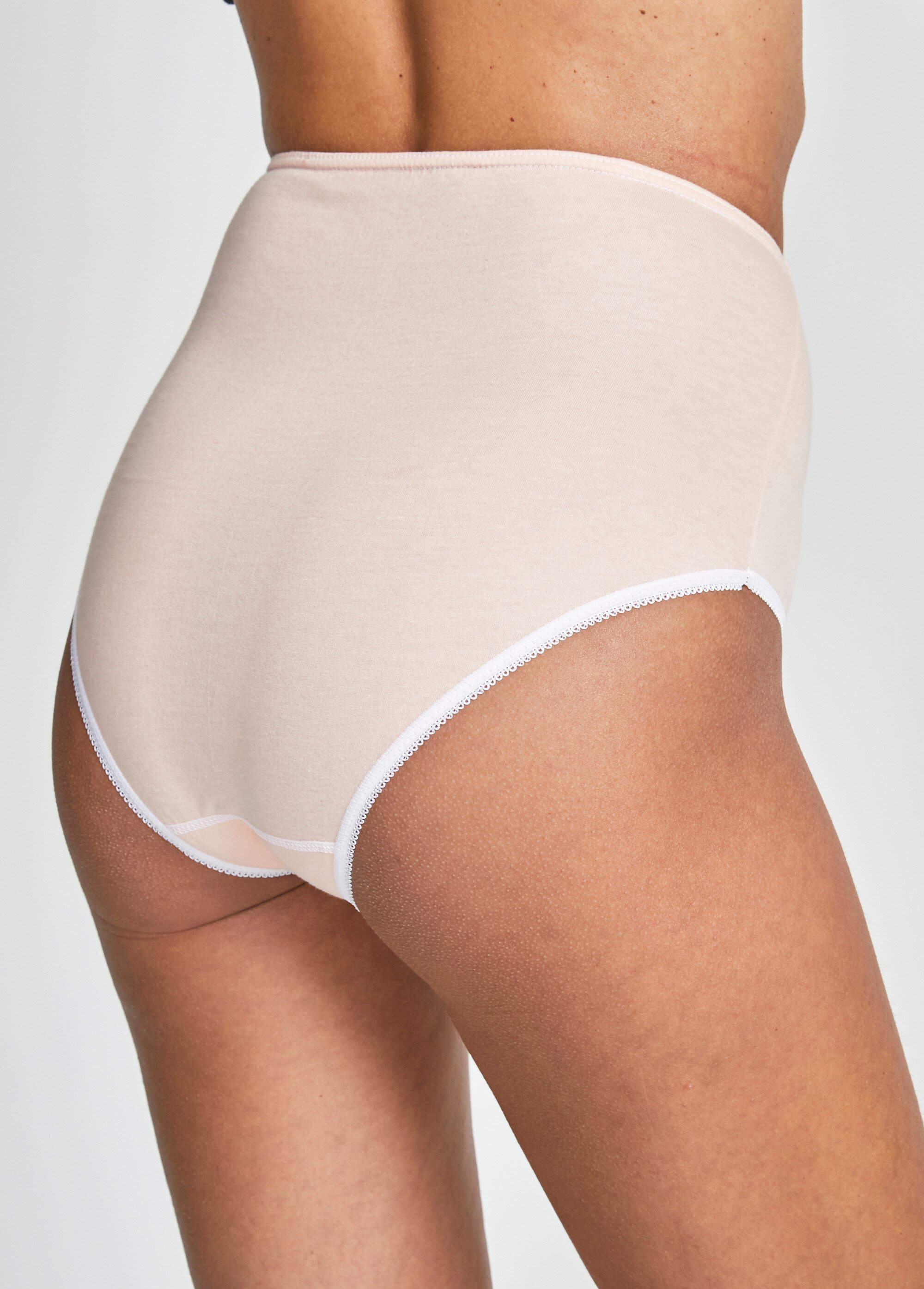Culotte taille haute coton - lot de 6 Femme Violet DEVERIA SI1