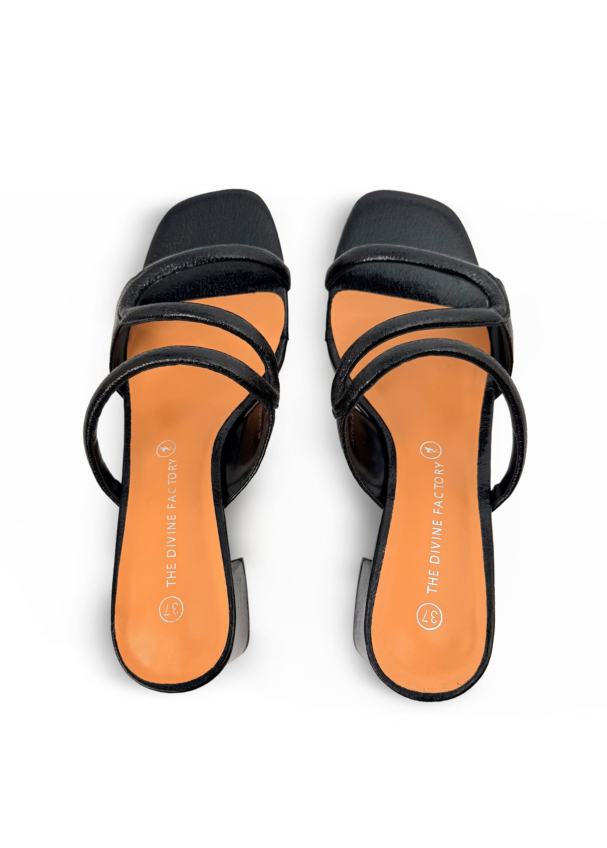 Mules talon recouvert, dessus fantaisie Femme Noir JP-TDF5476 OV1