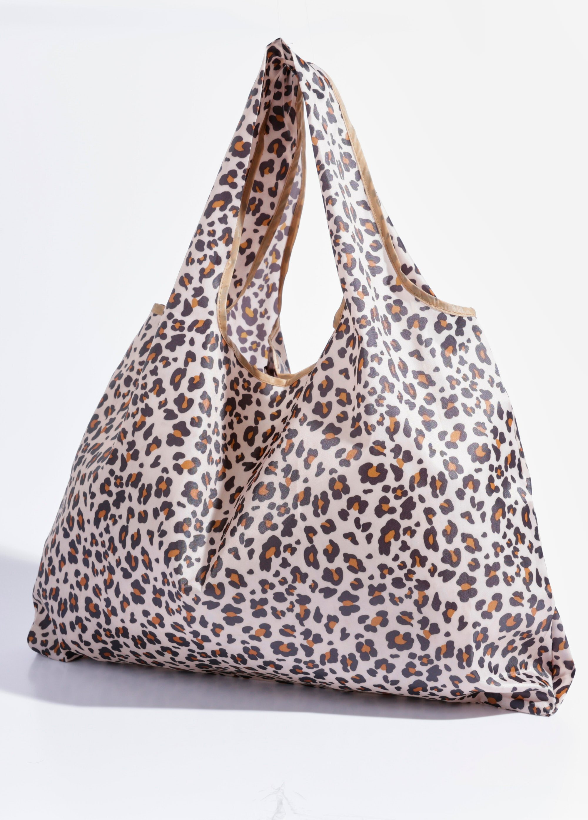 Sac de courses pliable résistant, léopard Femme Marron TD-SACCOUR16 FA1