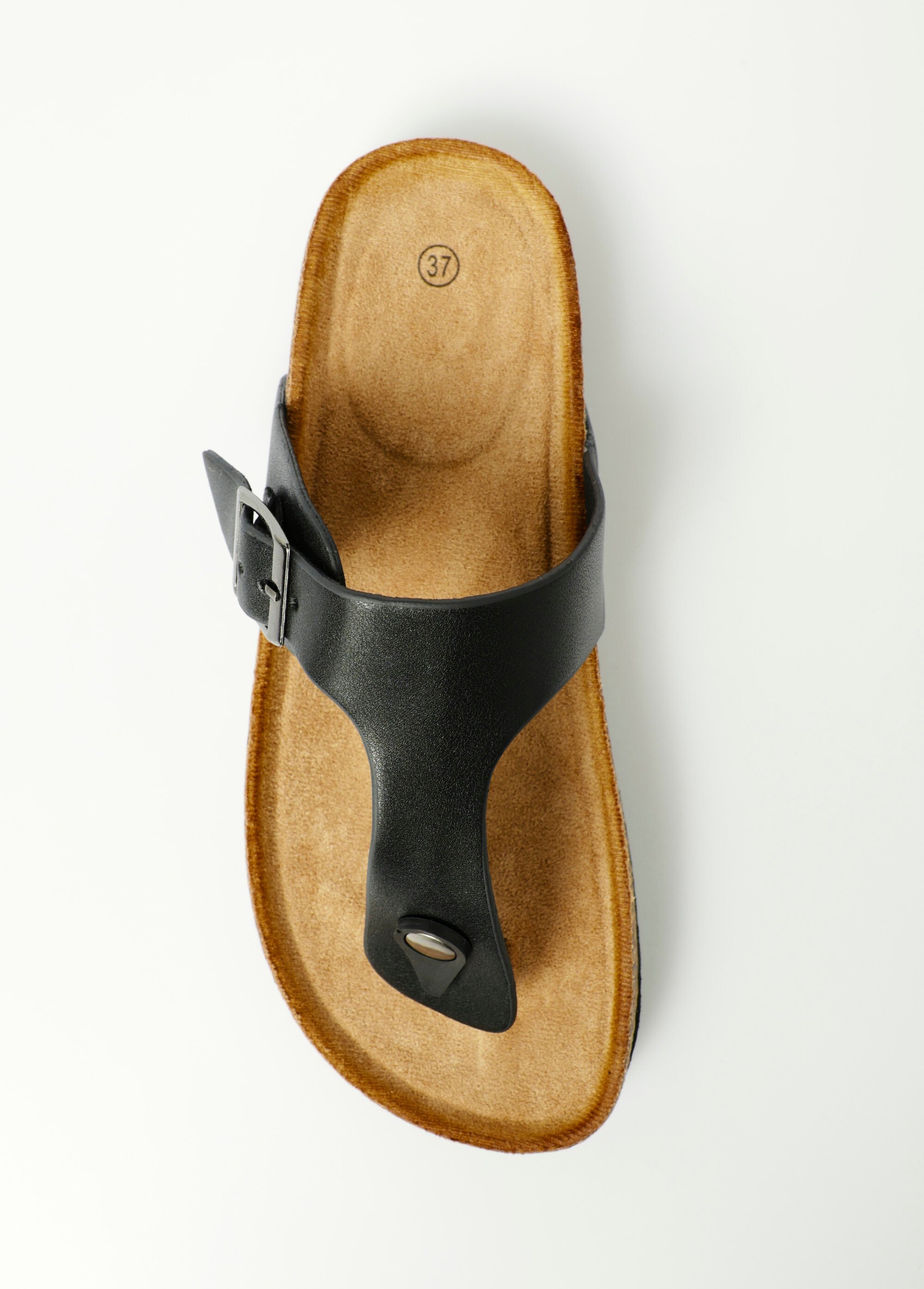 Sandales à talon esprit sabot en cuir orange en 42, 43, 44, 45