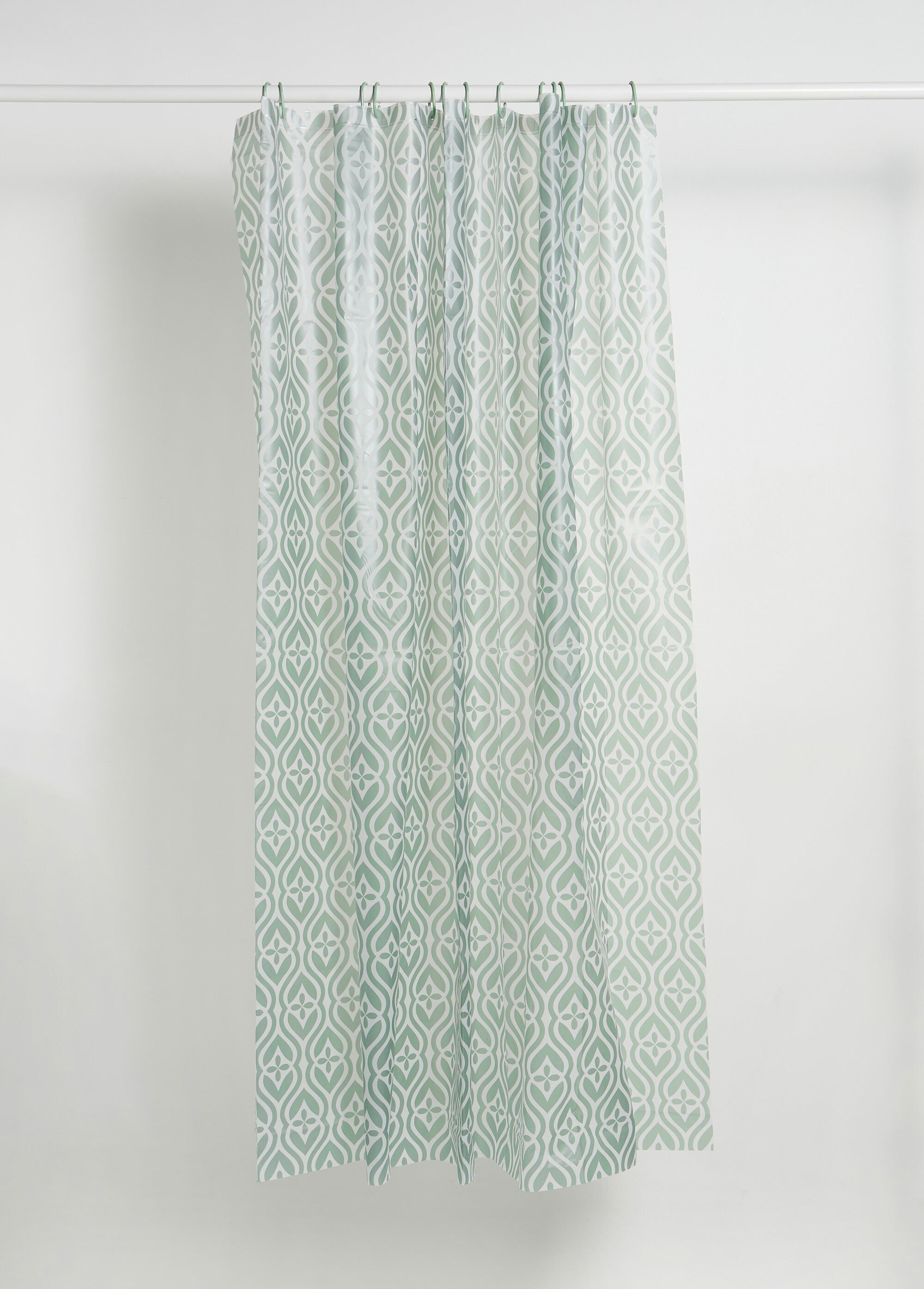 Set 2 pièces bain Rideau + Tapis velours Vert KP-CY2400260 DE1