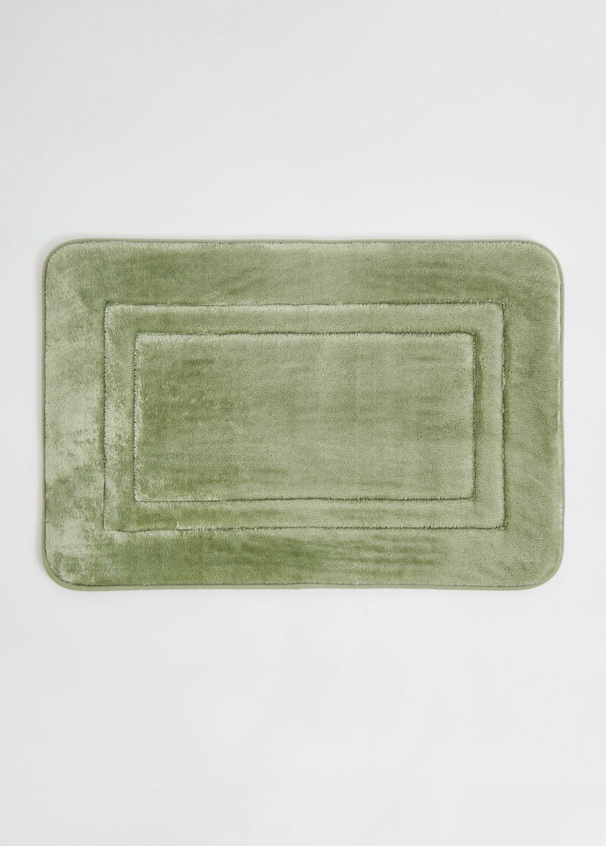 Set 2 pièces bain Rideau + Tapis velours Vert KP-CY2400260 DE2