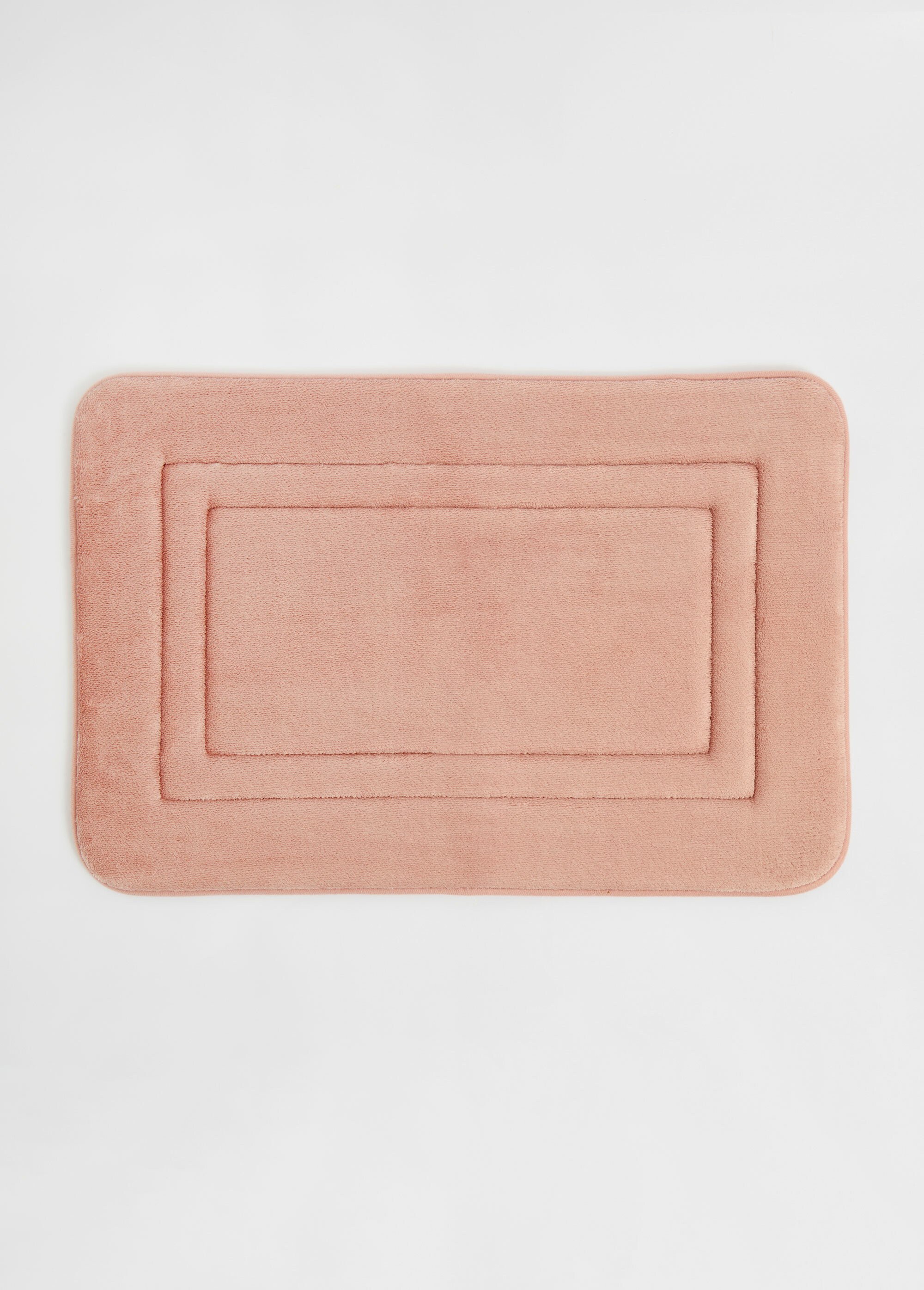 Set 2 pièces bain Rideau + Tapis velours Rose KP-CY2400260 DE2