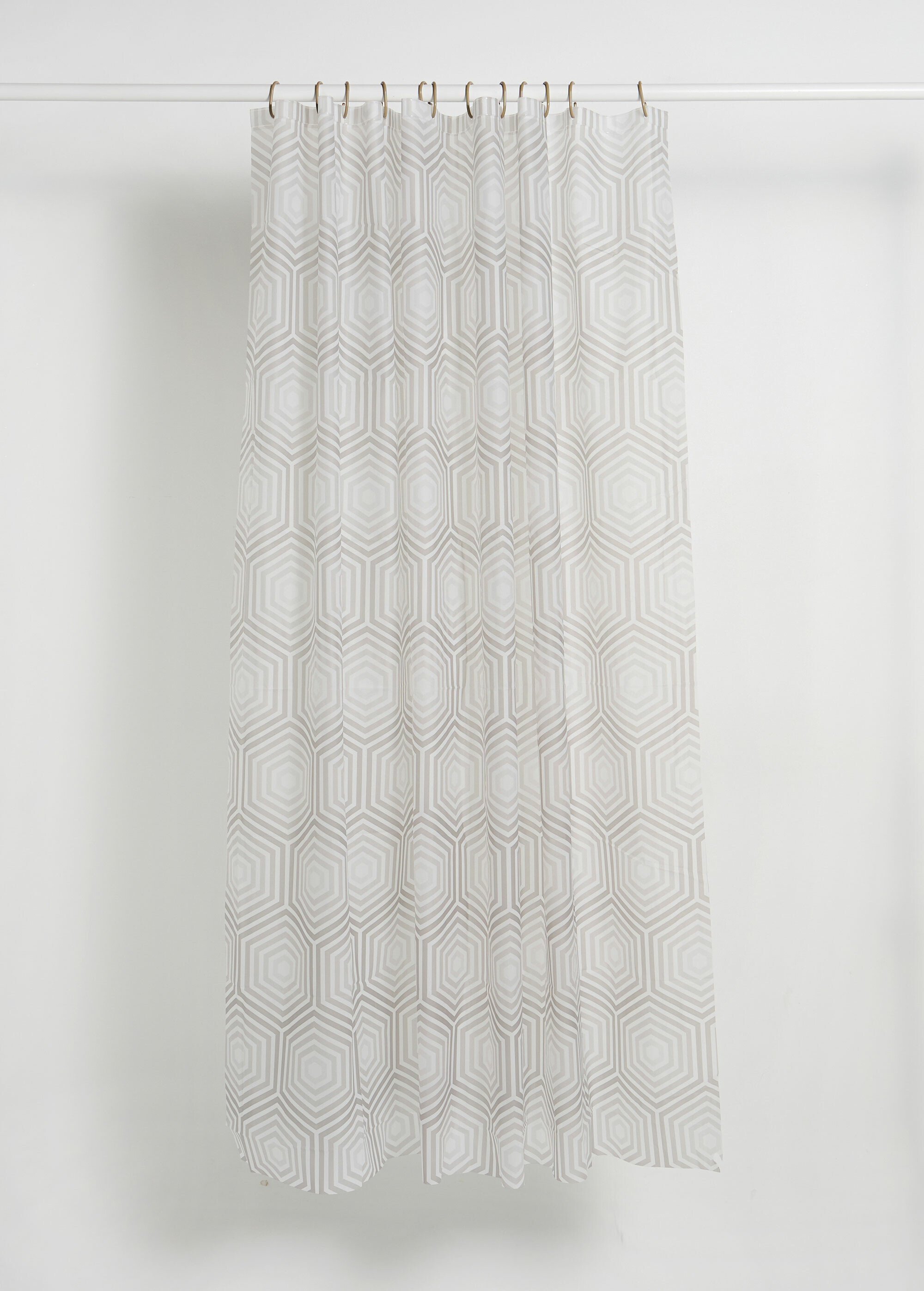 Set 2 pièces bain Rideau + Tapis velours Beige KP-CY2400260 DE1