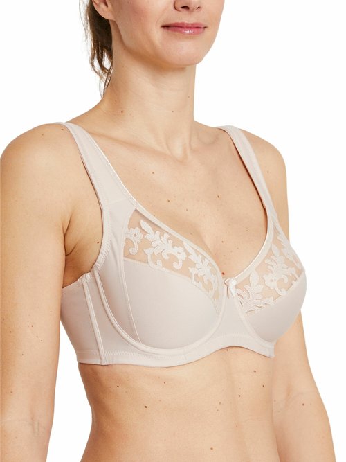 Soutien-gorge avec armatures tulle brodé Femme Beige VENUSTE FA2