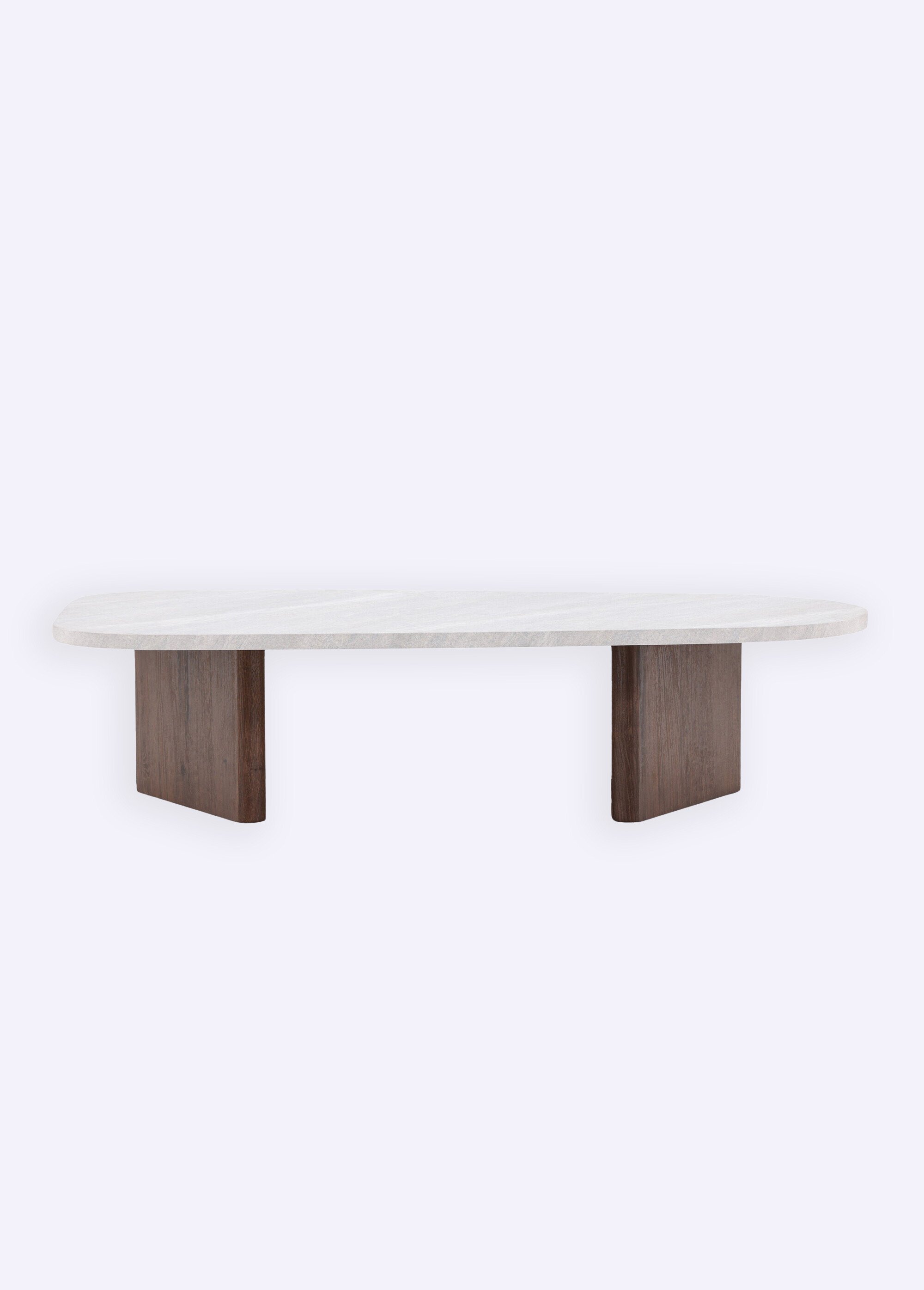 Table basse en bois, forme organique