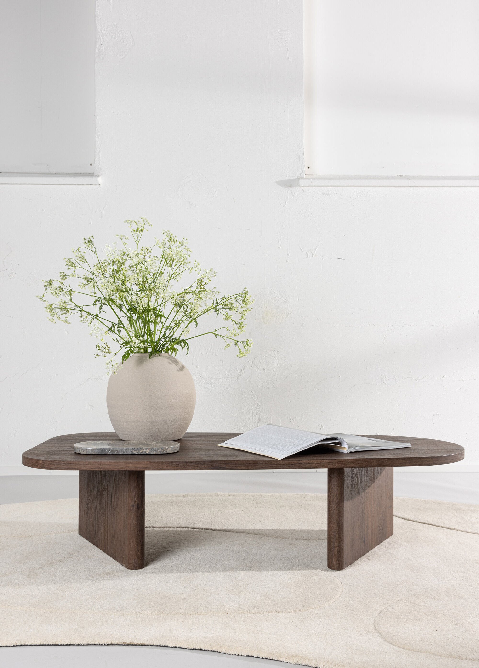 Table basse en bois, forme organique MARRON VEN-20070-490 SF3