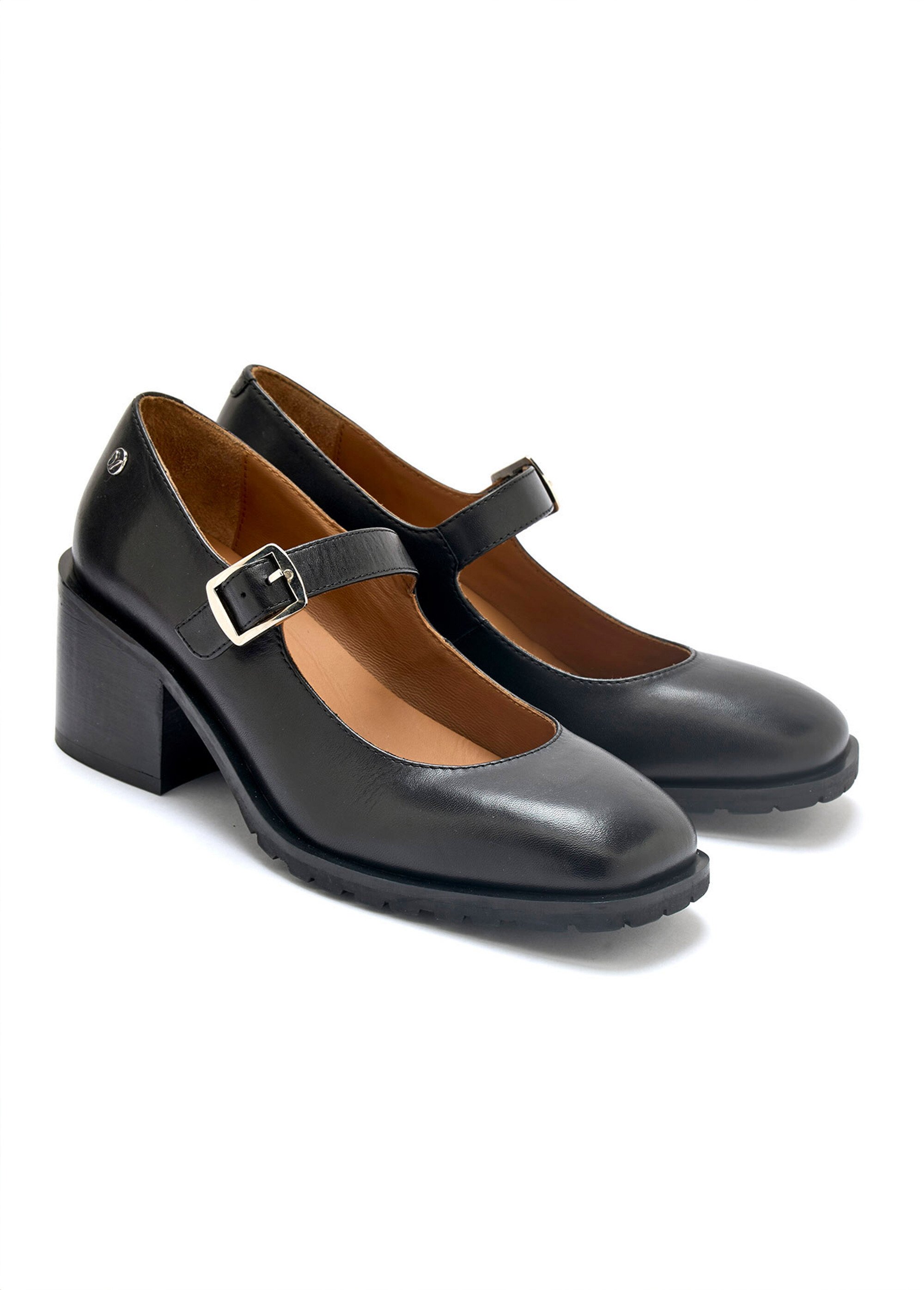 Babies à bride avec talon haut Femme Noir PED2012927 FA2
