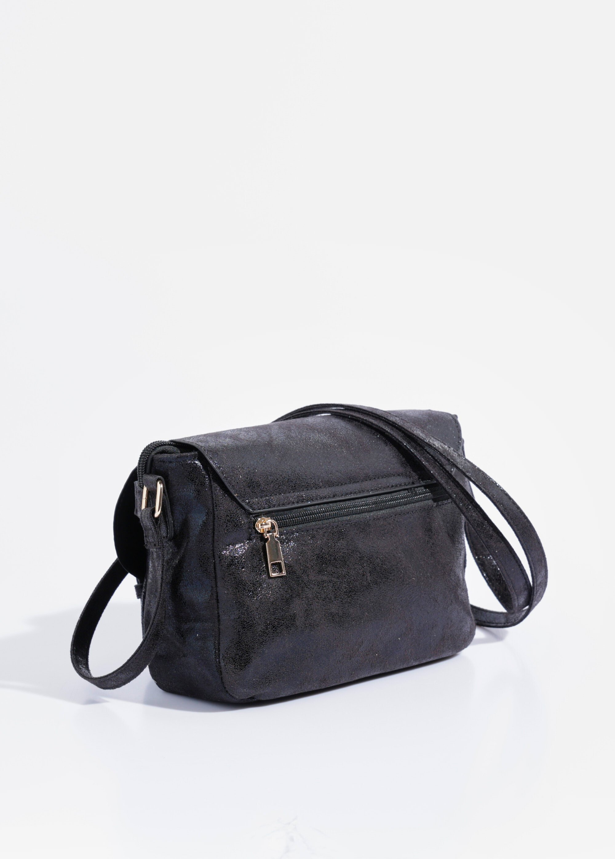 Besace irisée avec rabat 2 boucles Femme Noir BAG-M338IRI DO1