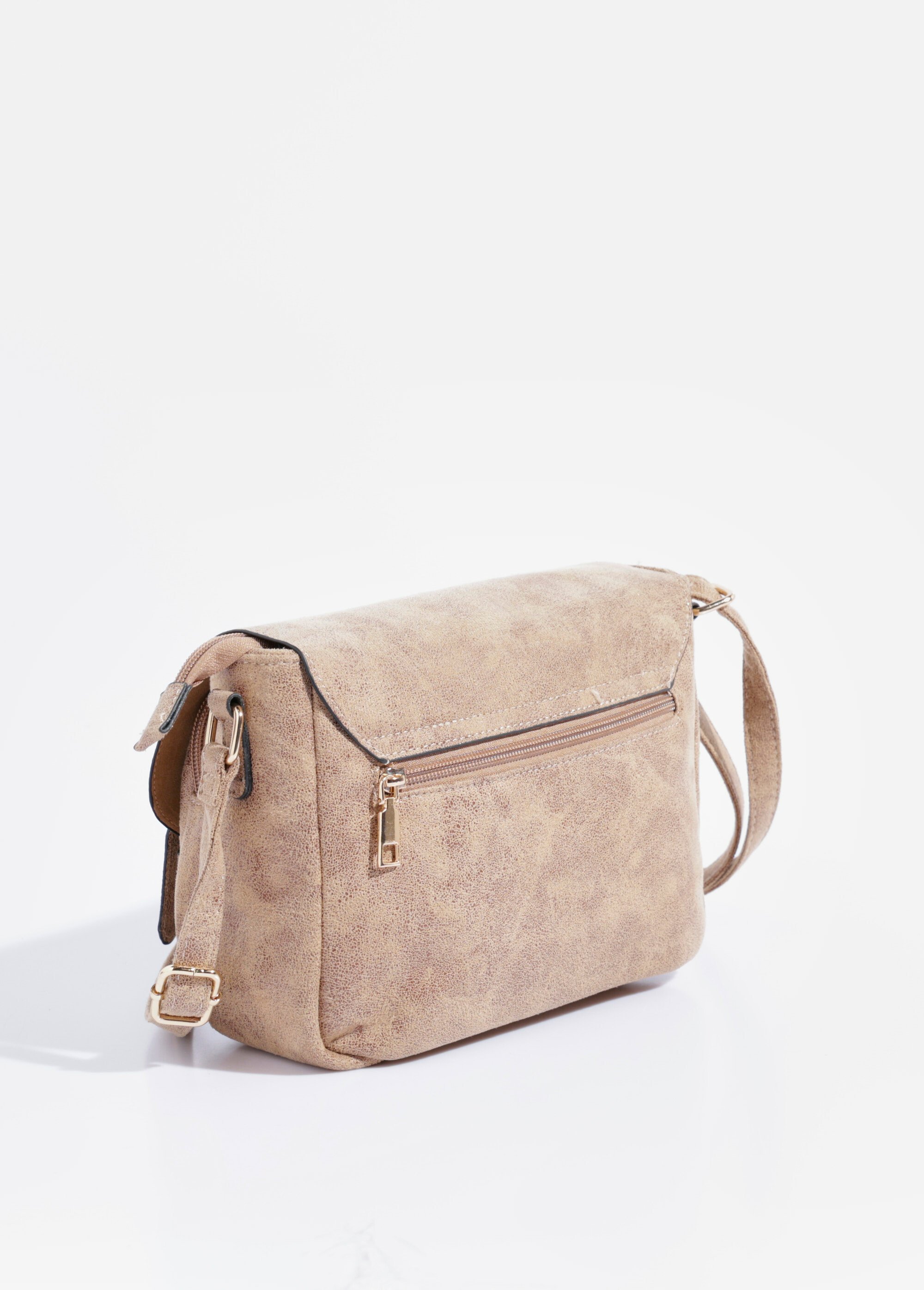 Besace irisée avec rabat 2 boucles Femme Beige BAG-M338IRI DO1