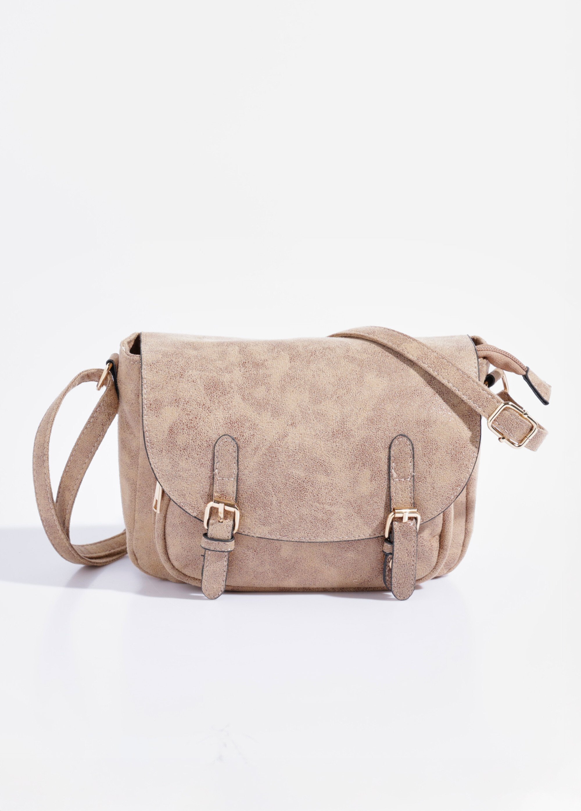 Besace irisée avec rabat 2 boucles Femme Beige BAG-M338IRI FA1