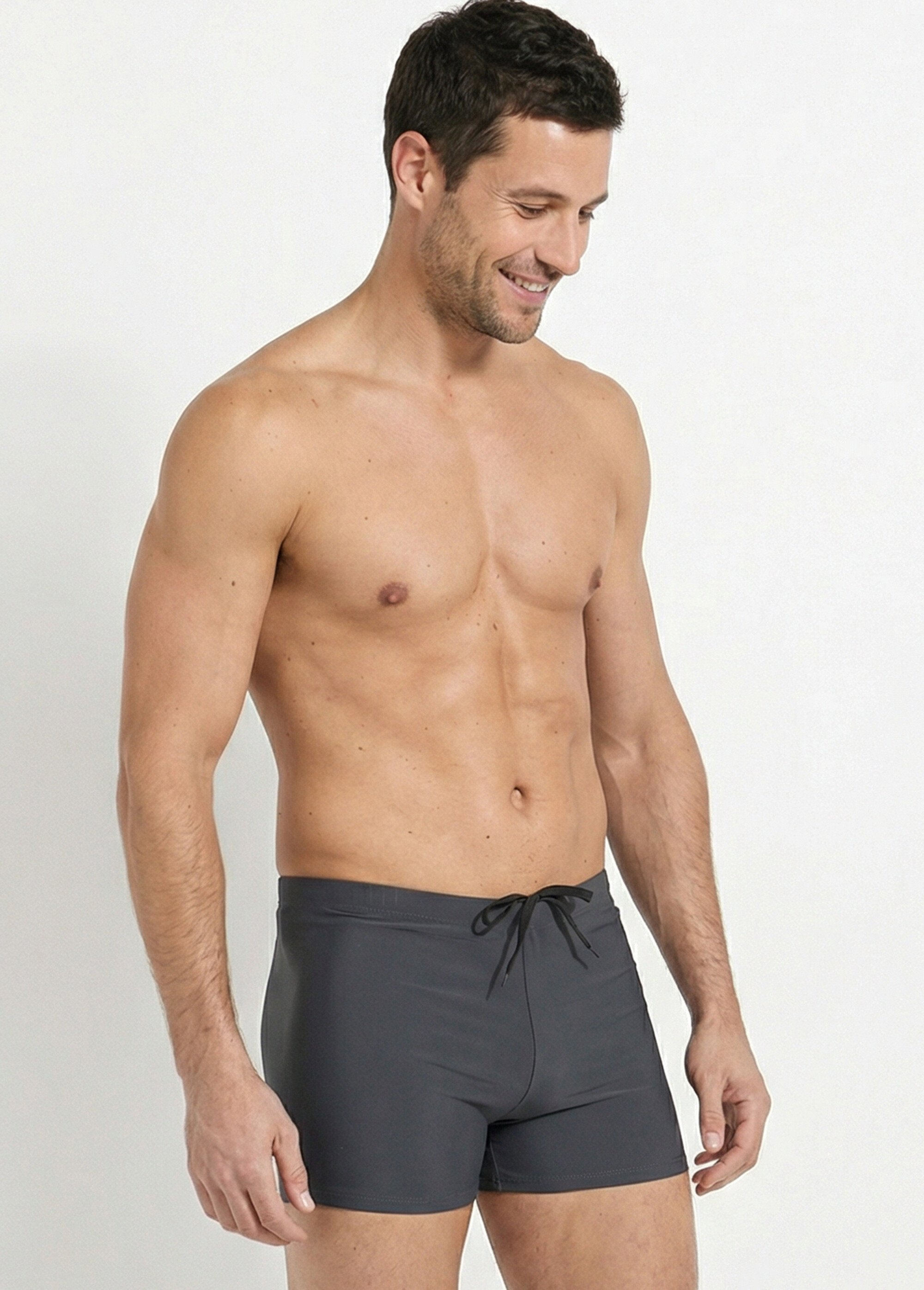 Boxer de bain piscine uni, essentiel Homme Gris SUNVY8101-1 MV1