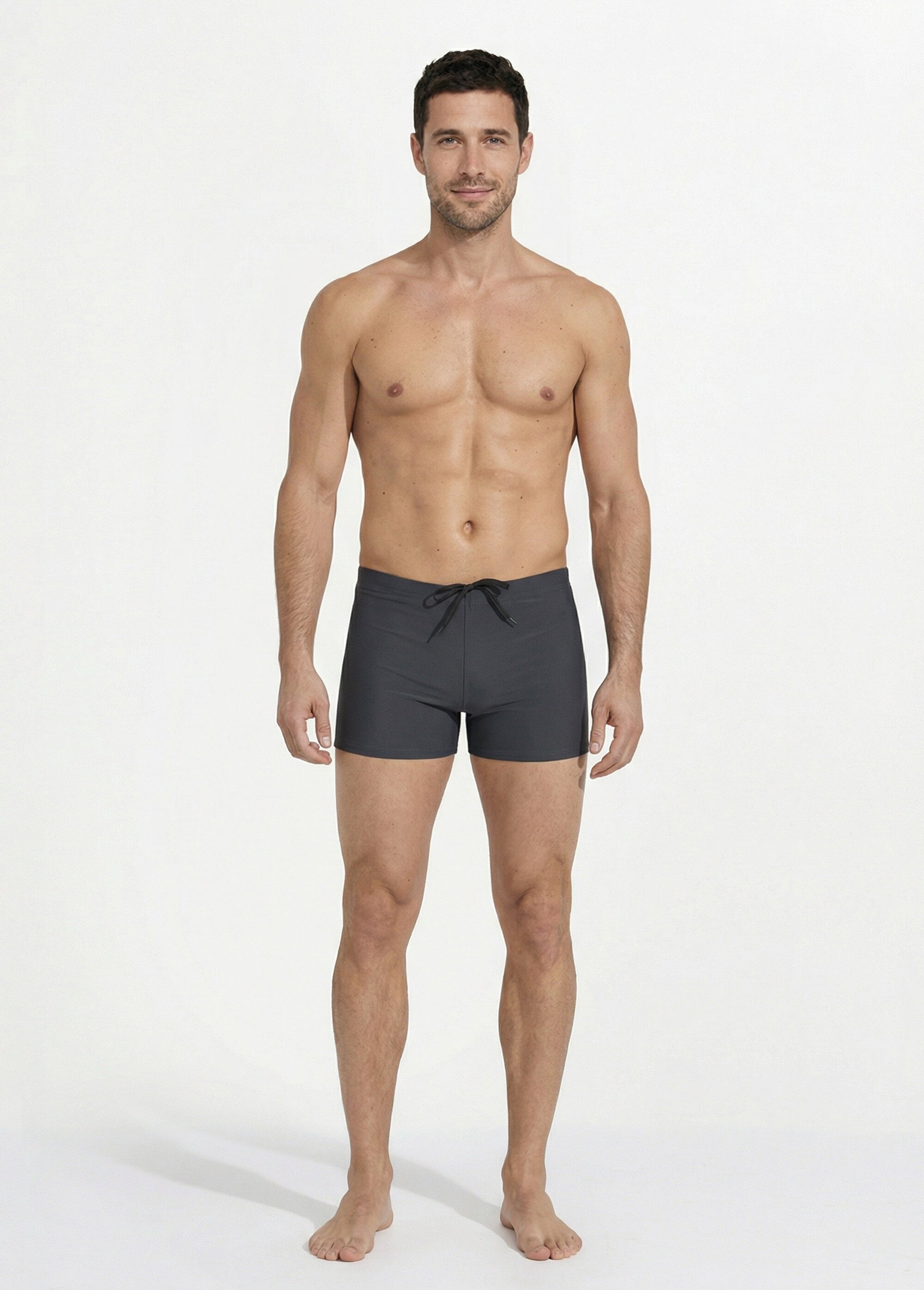 Boxer de bain piscine uni, essentiel Homme Gris SUNVY8101-1 SF1