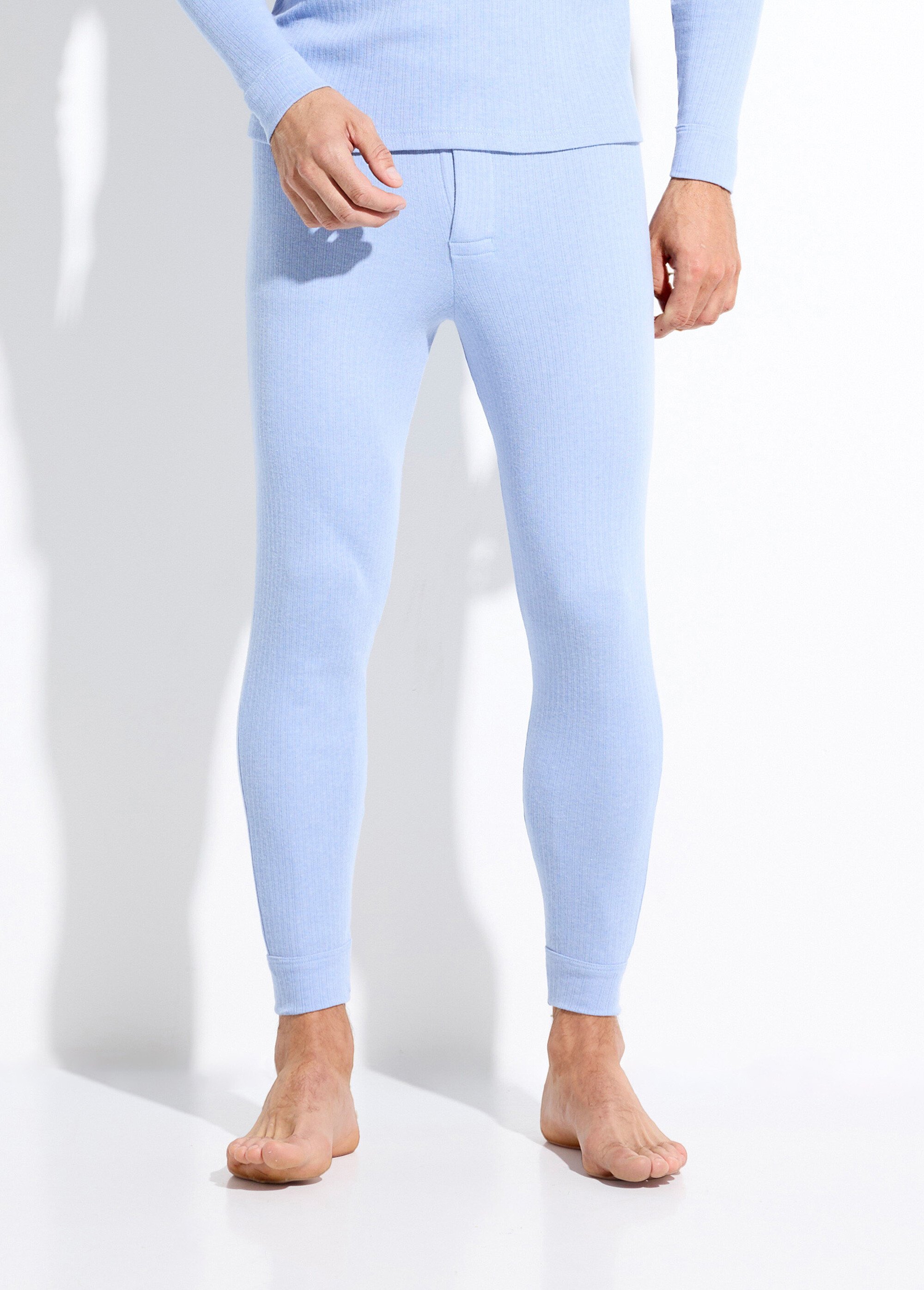 Caleçon long sous-vêtement chaud Homme Bleu INDIEN FA1