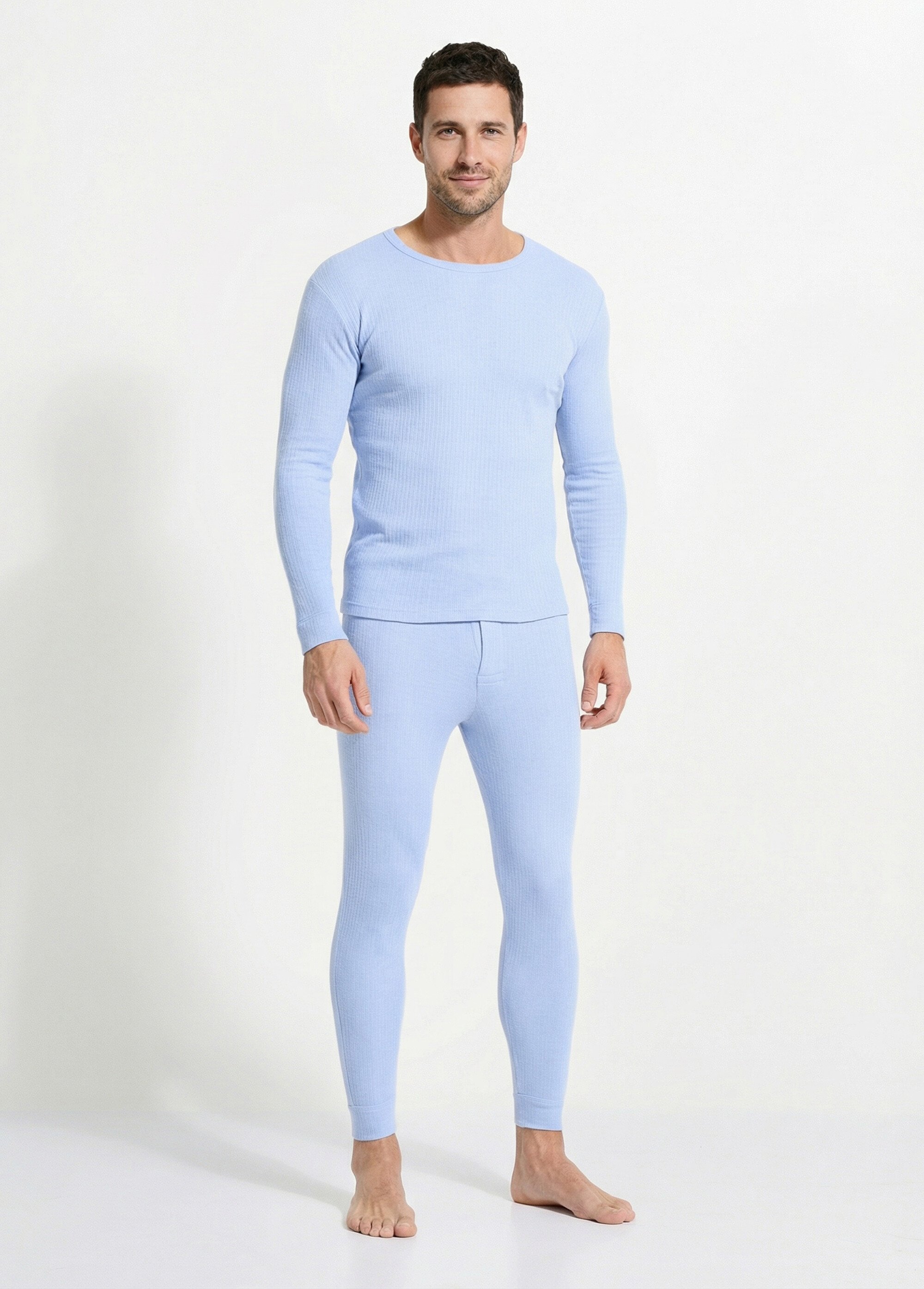 Caleçon long sous-vêtement chaud Homme Bleu INDIEN SI1