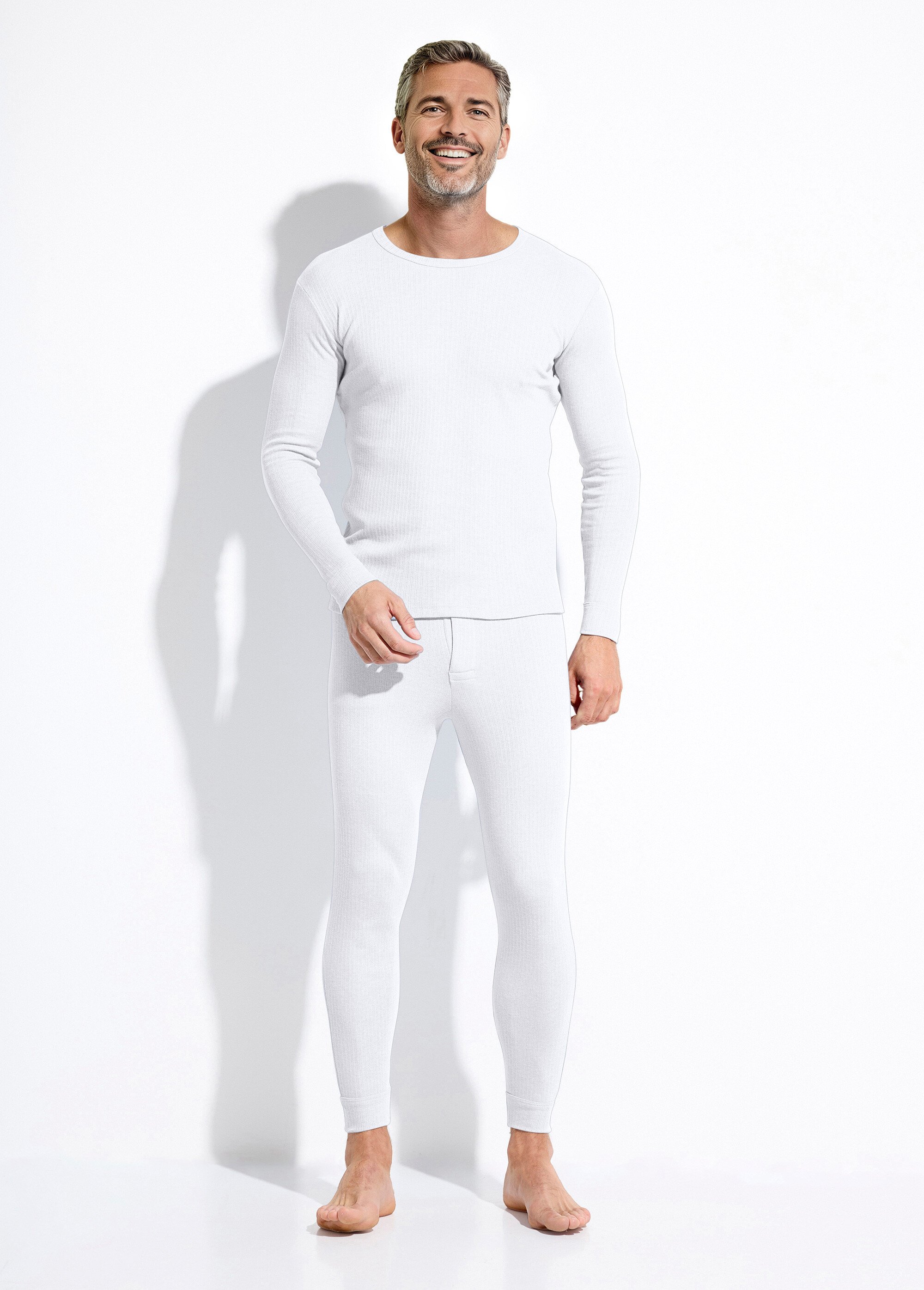 Caleçon long sous-vêtement chaud Homme Blanc INDIEN SF1