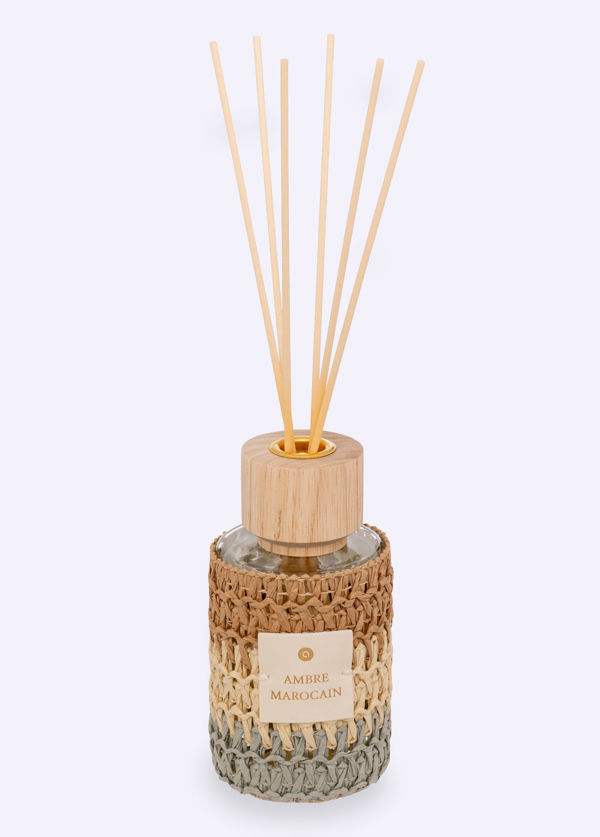 Diffuseur parfum Ambre, contenant tissé Argenté JJA-209510 FA1