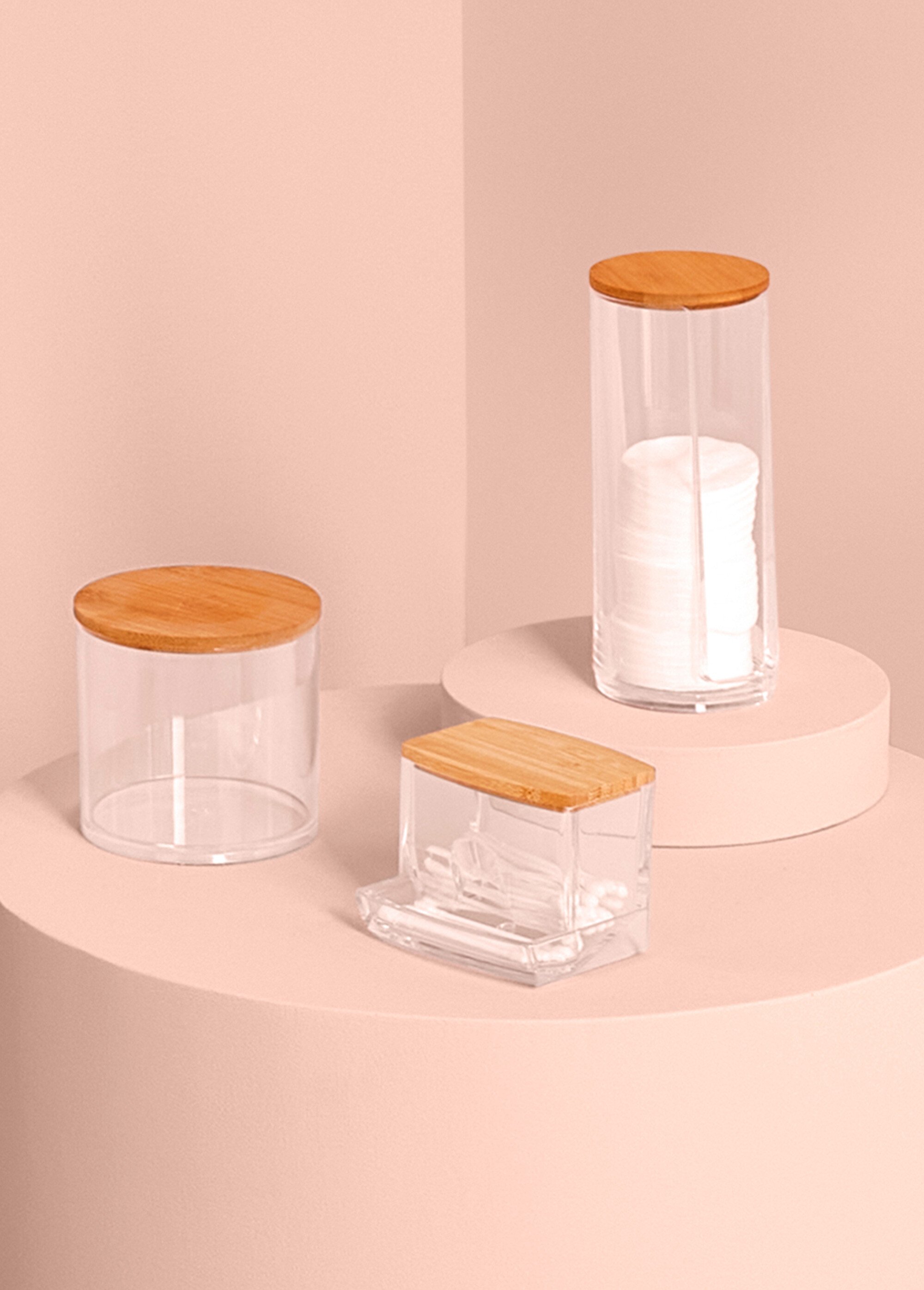 Distributeur bambou de disques coton Blanc JJA-161082 SI1