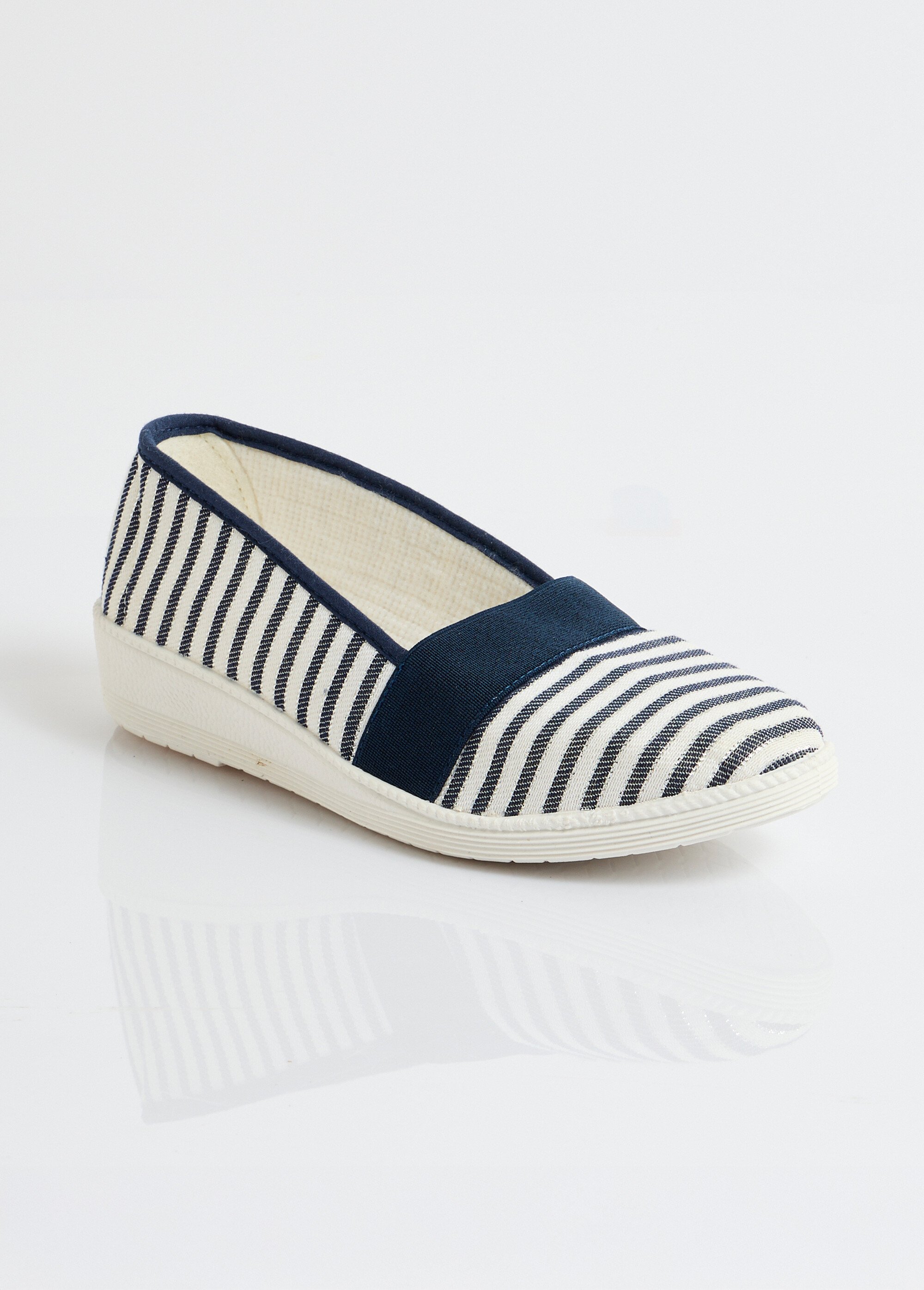 Espadrilles élastiquées largeur confort Femme Bleu ORIPEAU FA1