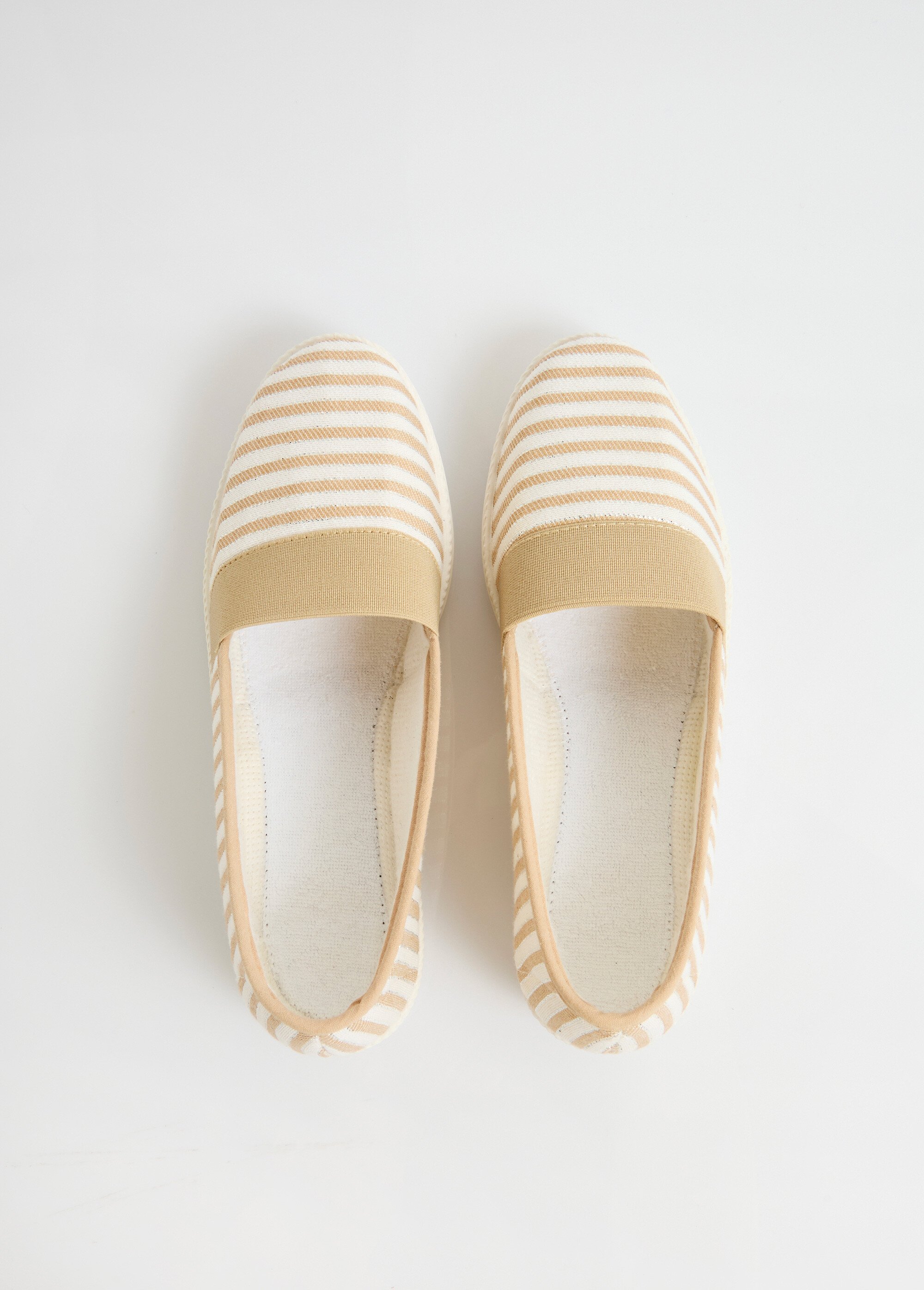 Espadrilles élastiquées largeur confort Femme Beige ORIPEAU OV1