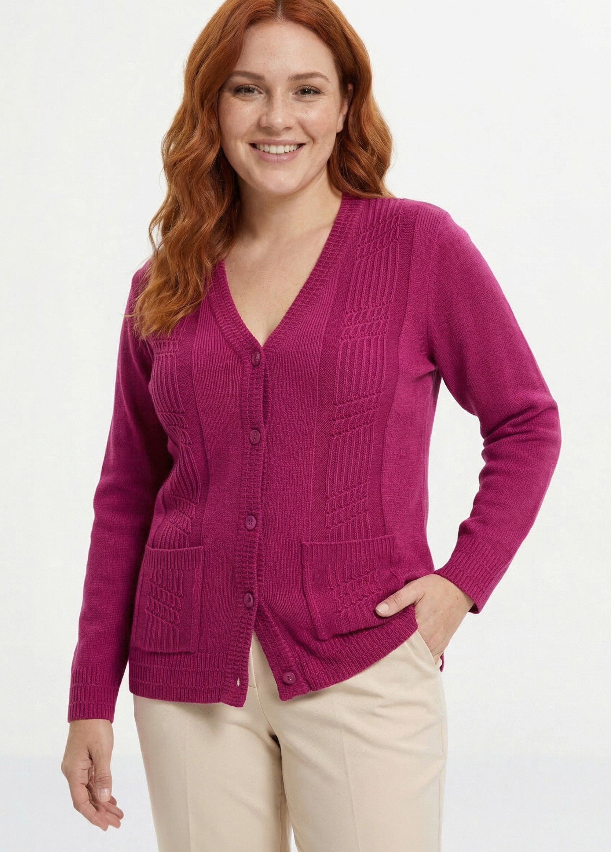 Gilet boutonné manches longues