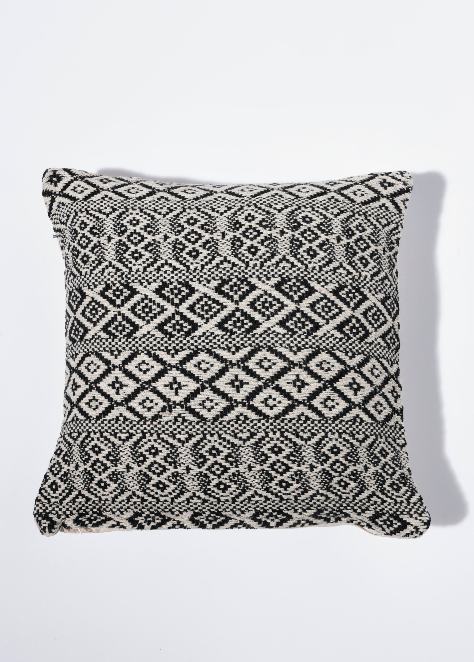 Housse de coussin tissée 40x40cm, Kilim Beige COTZZ70298 FA1