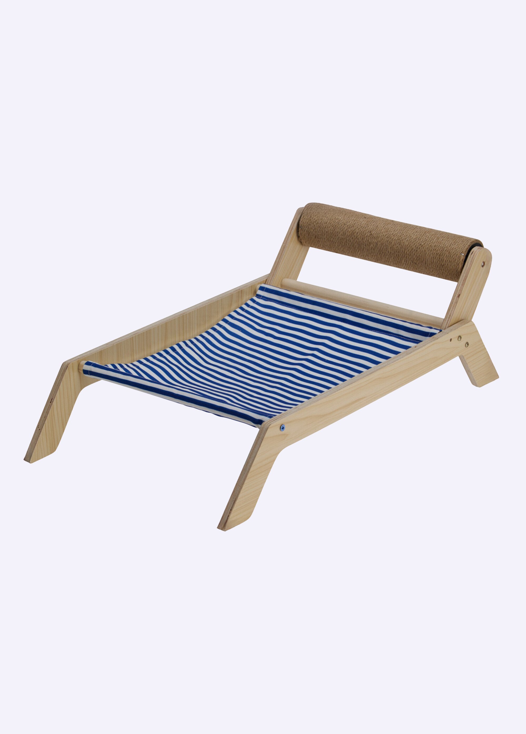 Lit pour chat avec griffoir BLEU KP-491015450 DE1