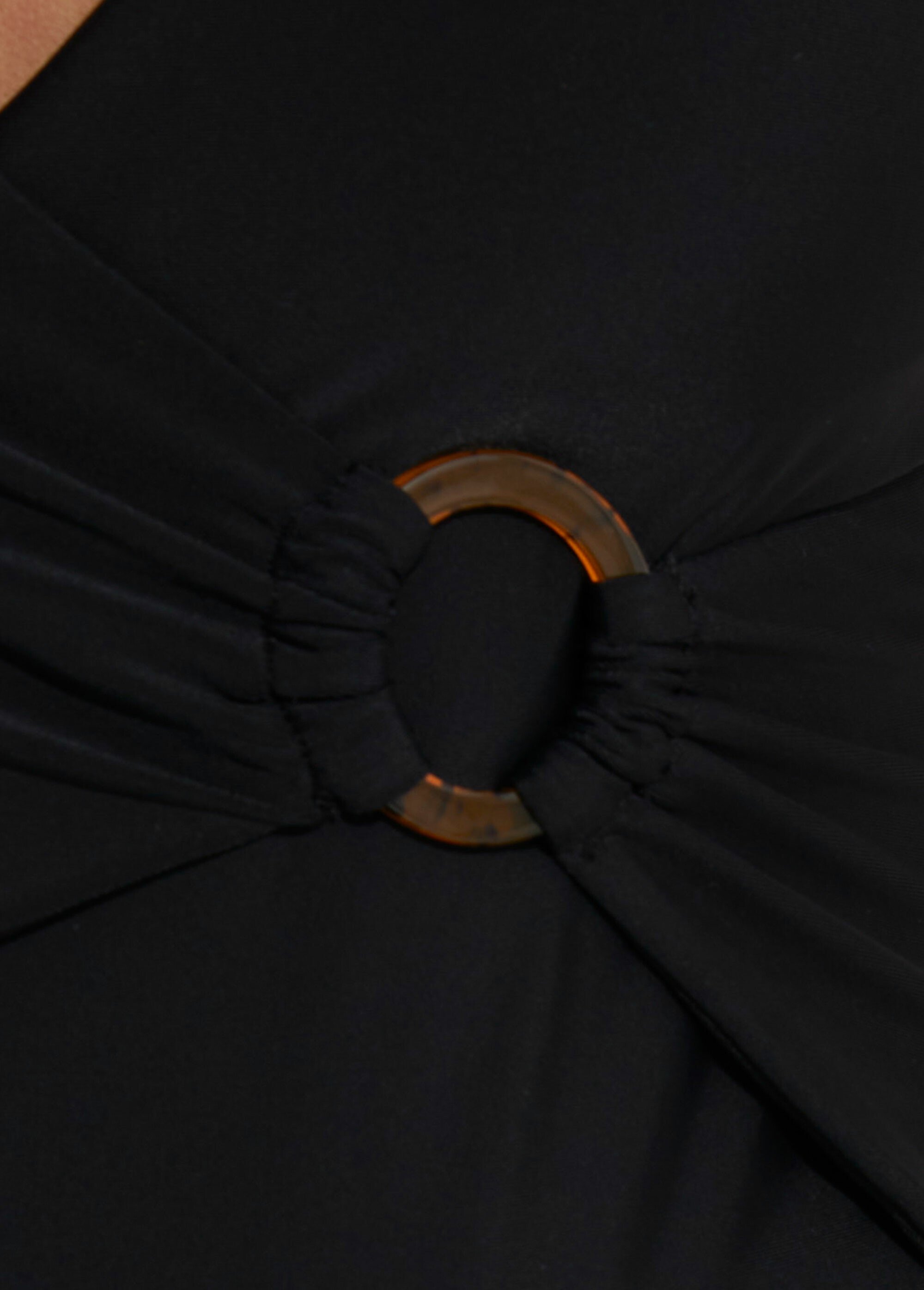 Maillot de bain 1 pièce V et drapé Femme Noir SUNVY8159 DE2