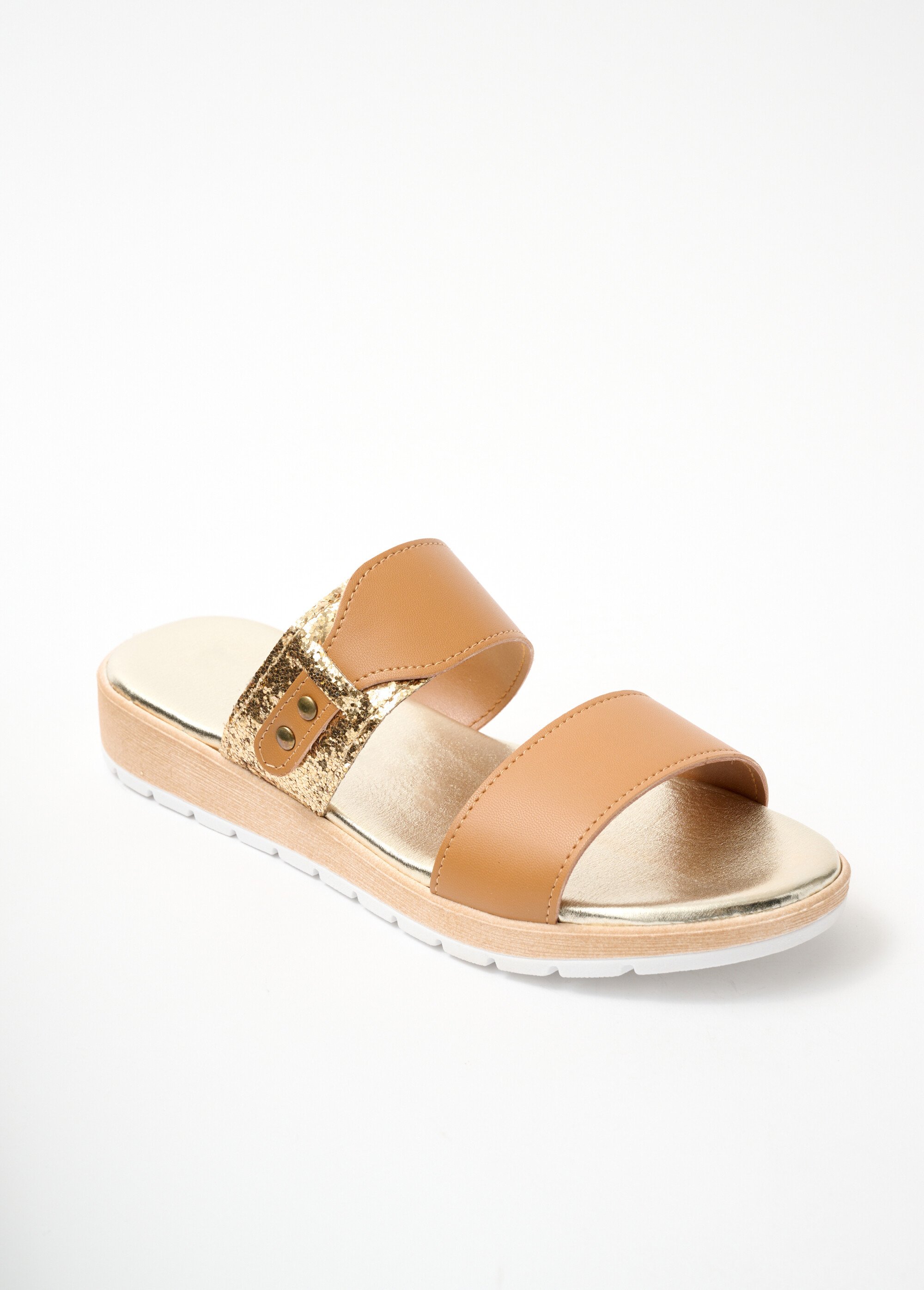 Mule pailletée largeur confort