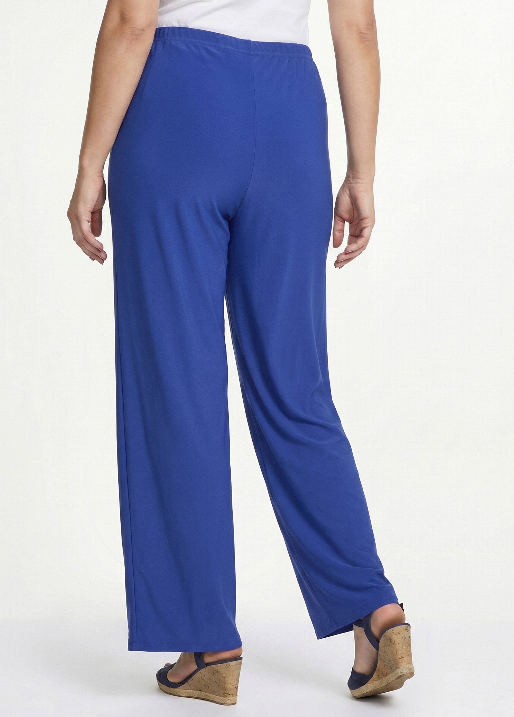 Pantalon fluide taille élastiquée maille