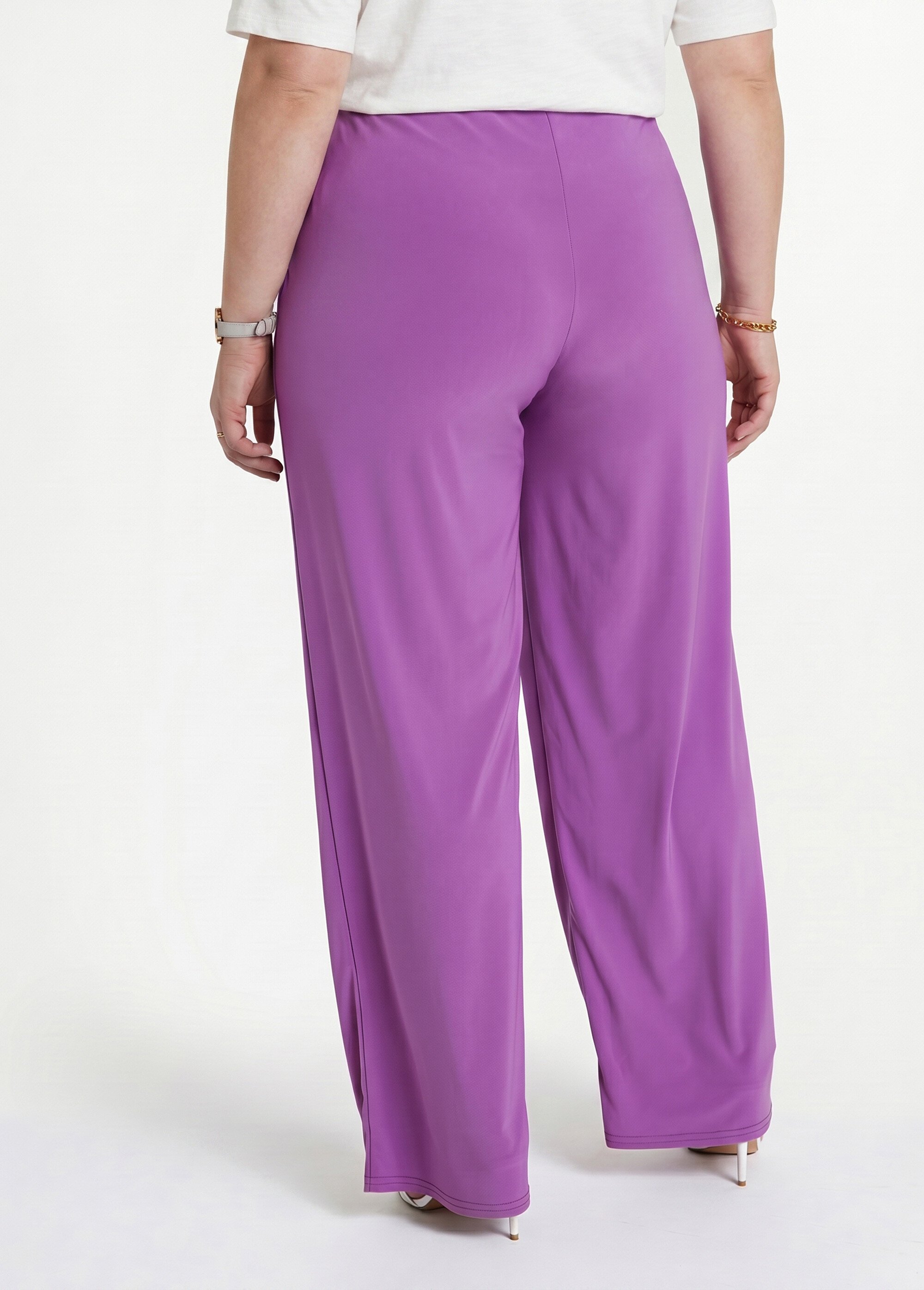 Pantalon fluide taille élastiquée maille