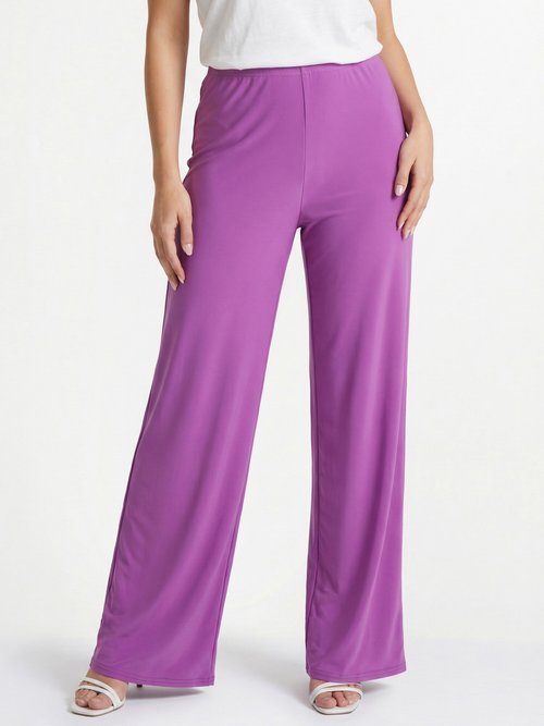 Pantalon fluide taille élastiquée maille Femme Violet NIVEROLE FA1