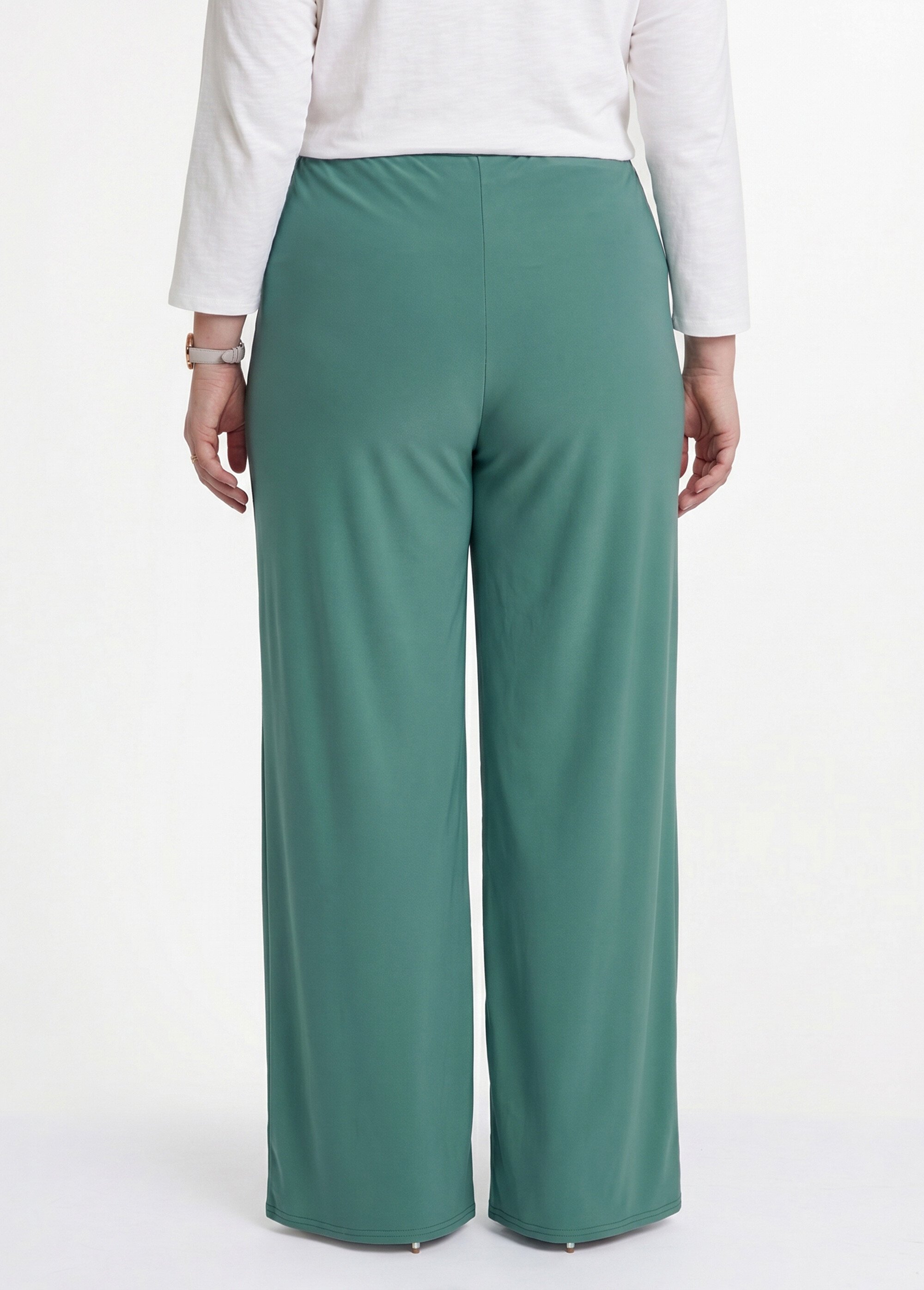 Pantalon fluide taille élastiquée maille