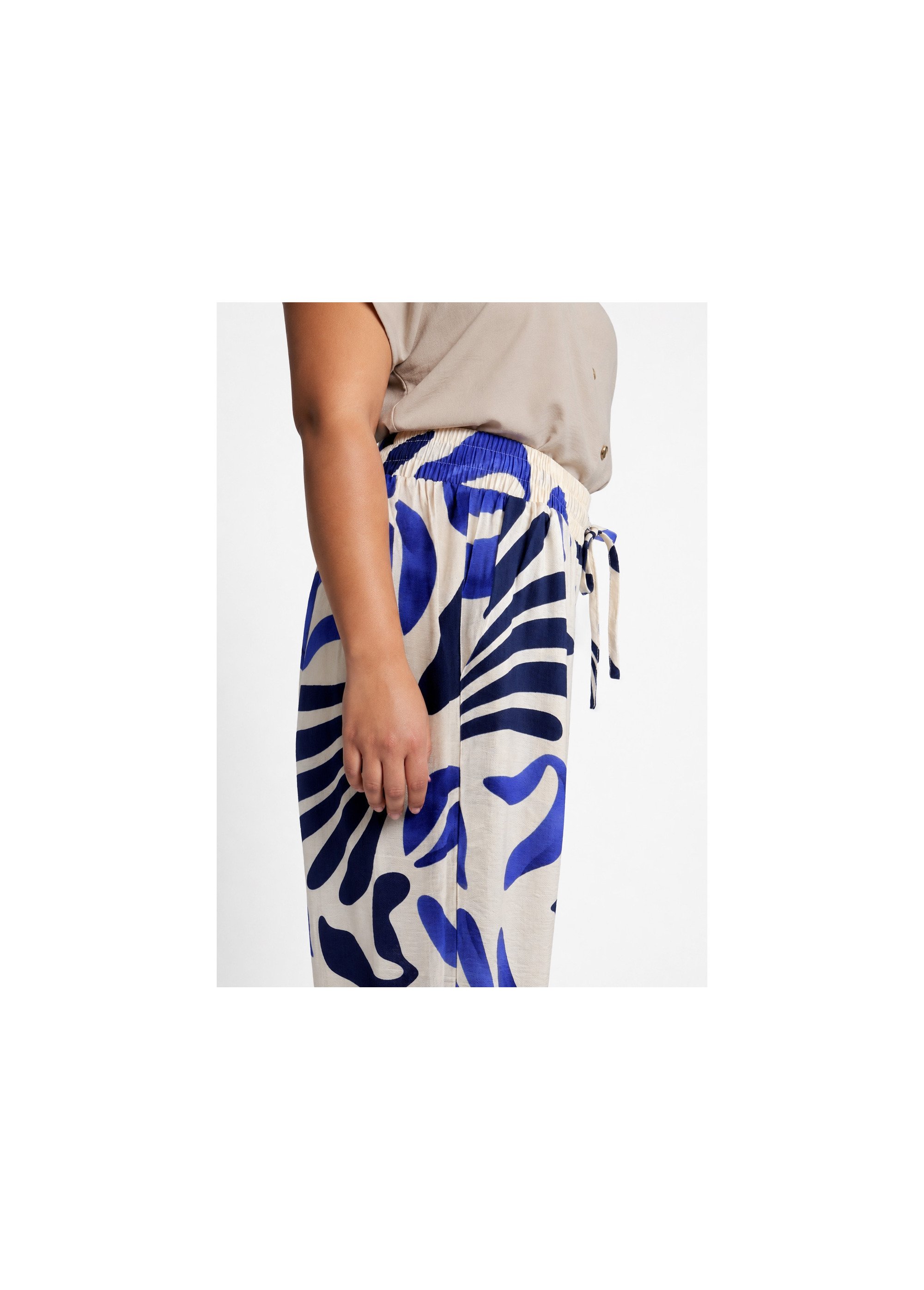 Pantalon large imprimé abstrait