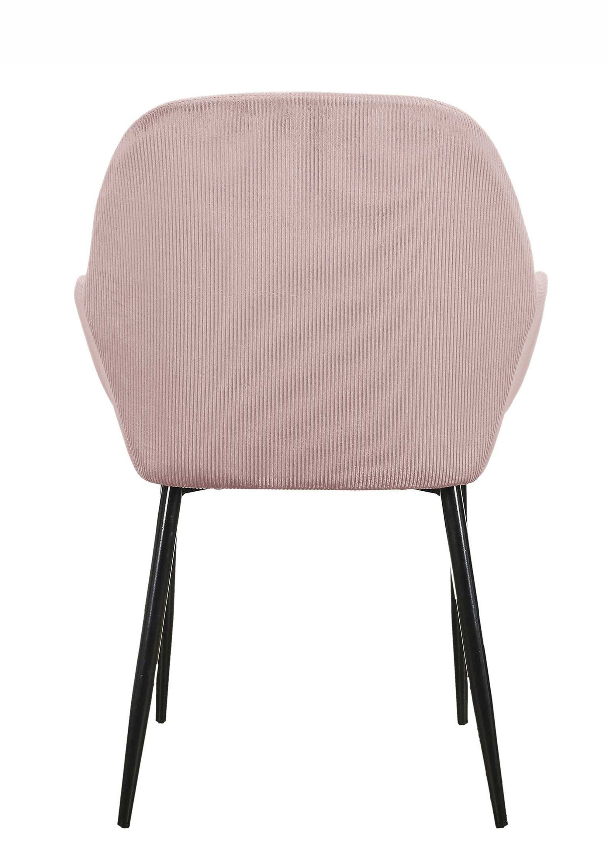 Set 2 Fauteuils velours cotelé, pieds métal ROSE CMP-HD6831 DO1