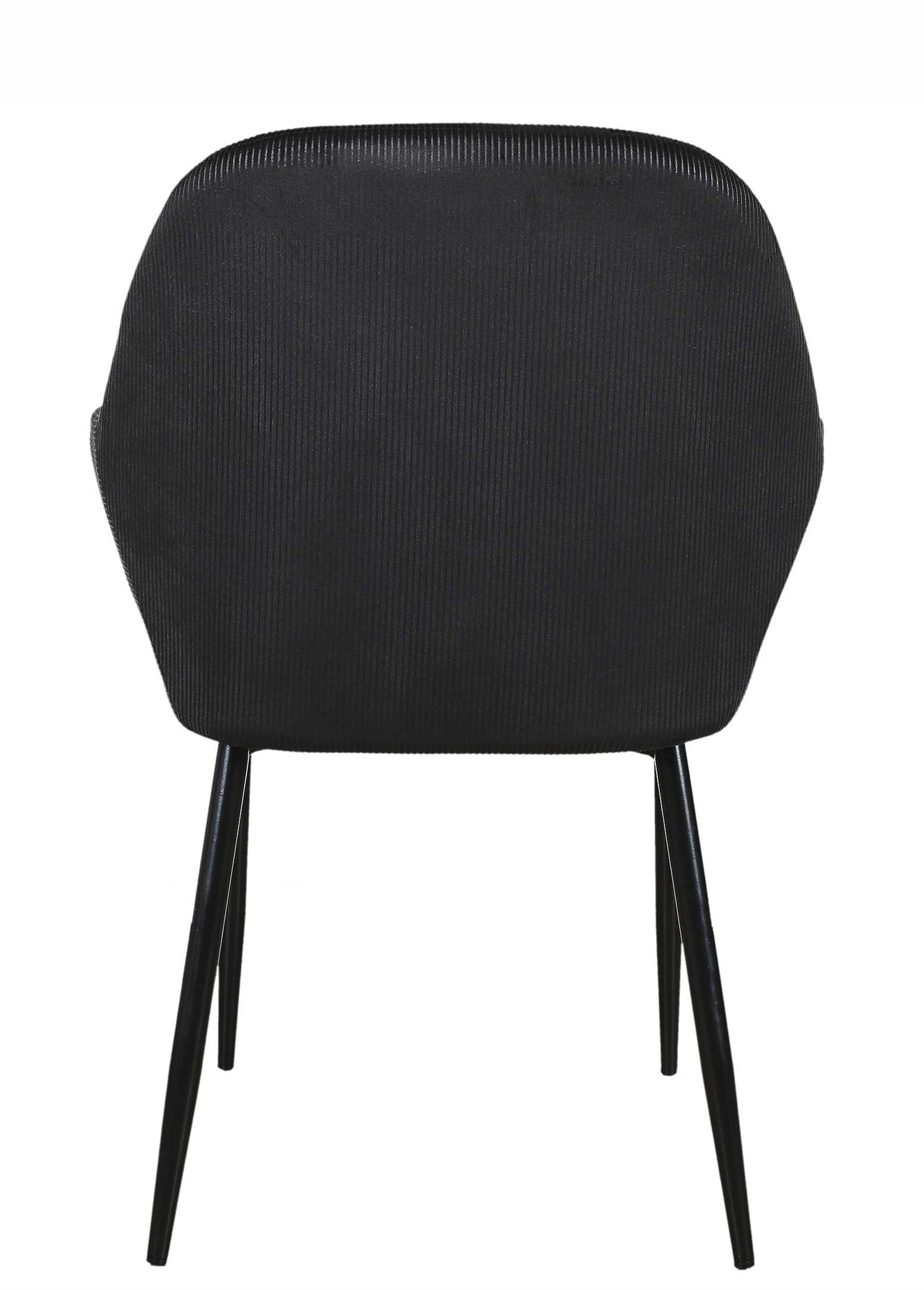 Set 2 Fauteuils velours cotelé, pieds métal NOIR CMP-HD6831 DO1