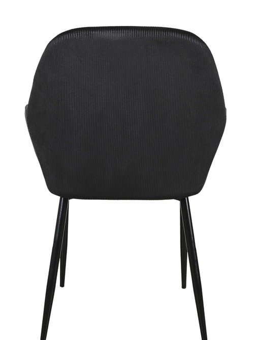 Set 2 Fauteuils velours cotelé, pieds métal NOIR CMP-HD6831 DO1