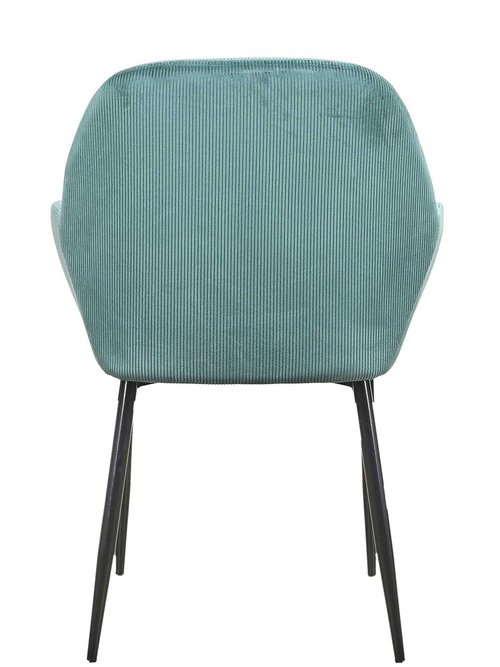 Set 2 Fauteuils velours cotelé, pieds métal BLEU CMP-HD6831 DO1