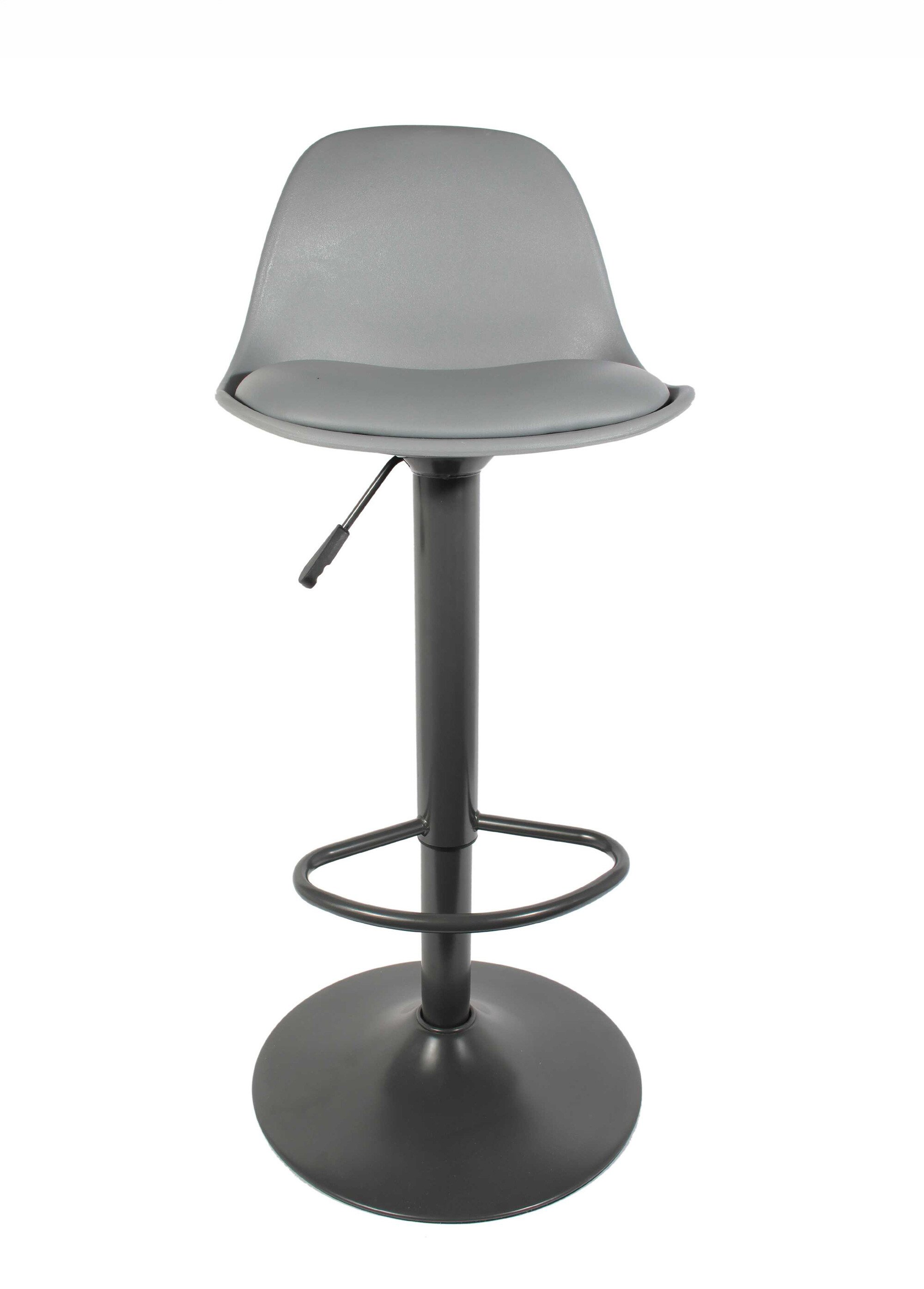 Set 2 Tabourets de bar en simili, 1G GRIS CMP-HD6217 DE1