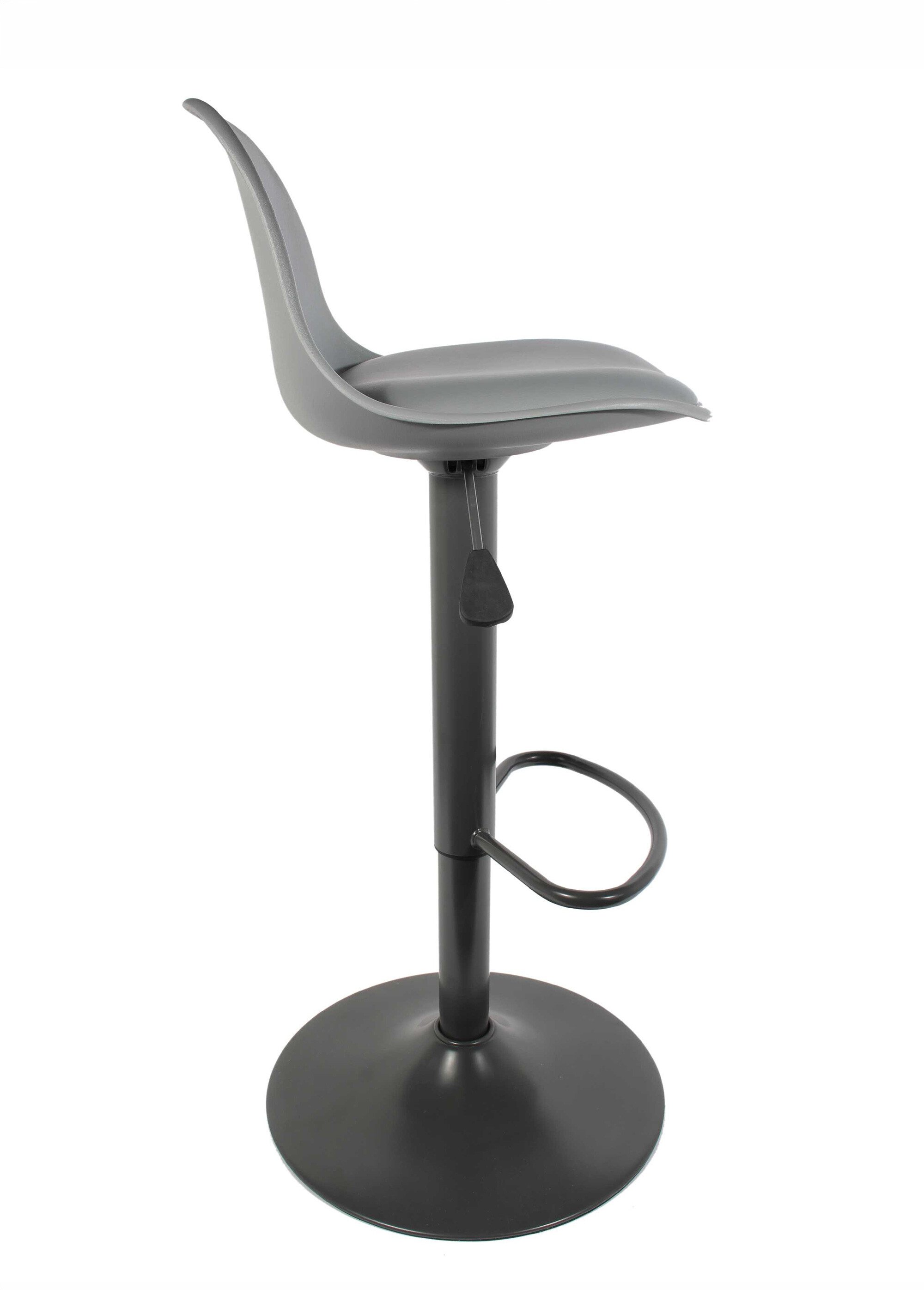 Set 2 Tabourets de bar en simili, 1G GRIS CMP-HD6217 DR1