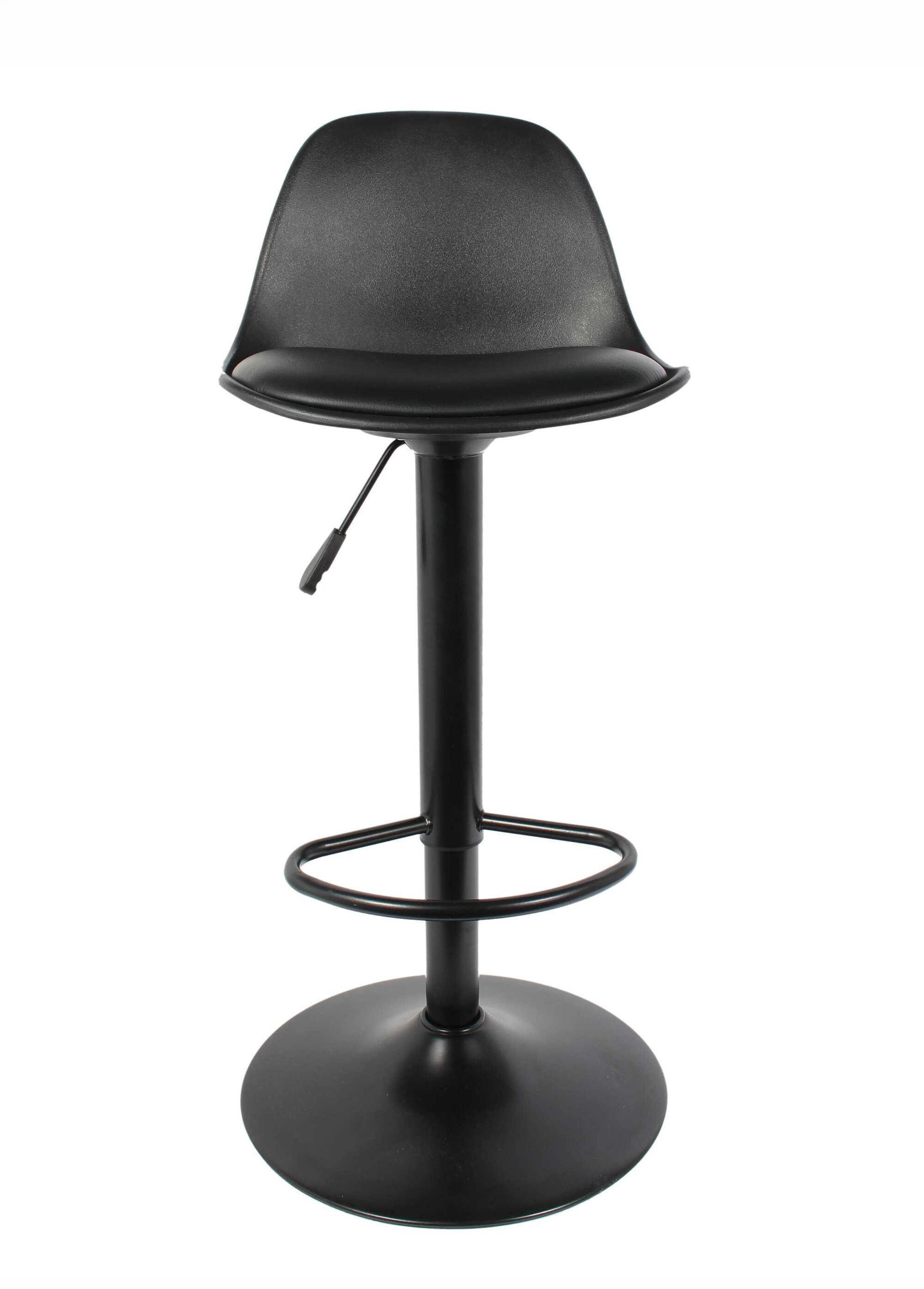 Set 2 Tabourets hauts en simili, 2N NOIR CMP-HD6215 DE1