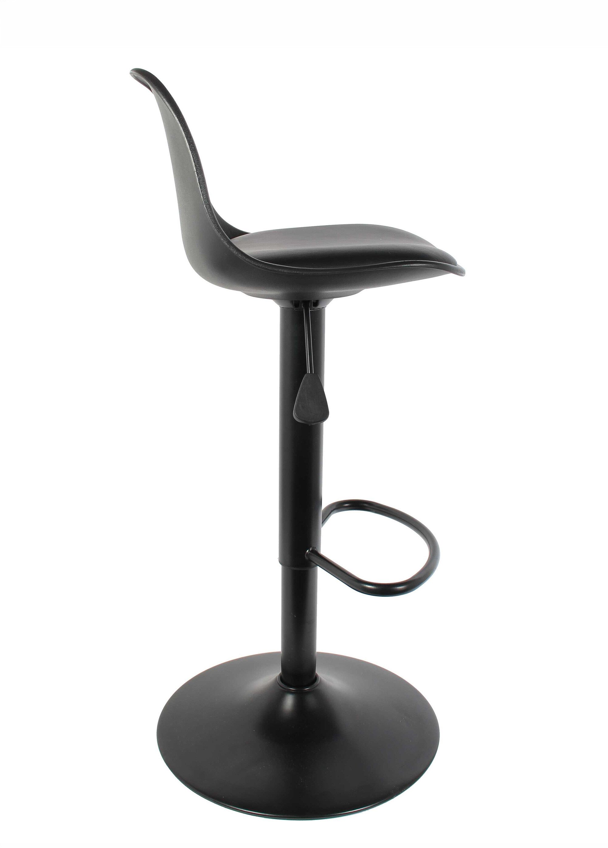Set 2 Tabourets hauts en simili, 2N NOIR CMP-HD6215 DR1