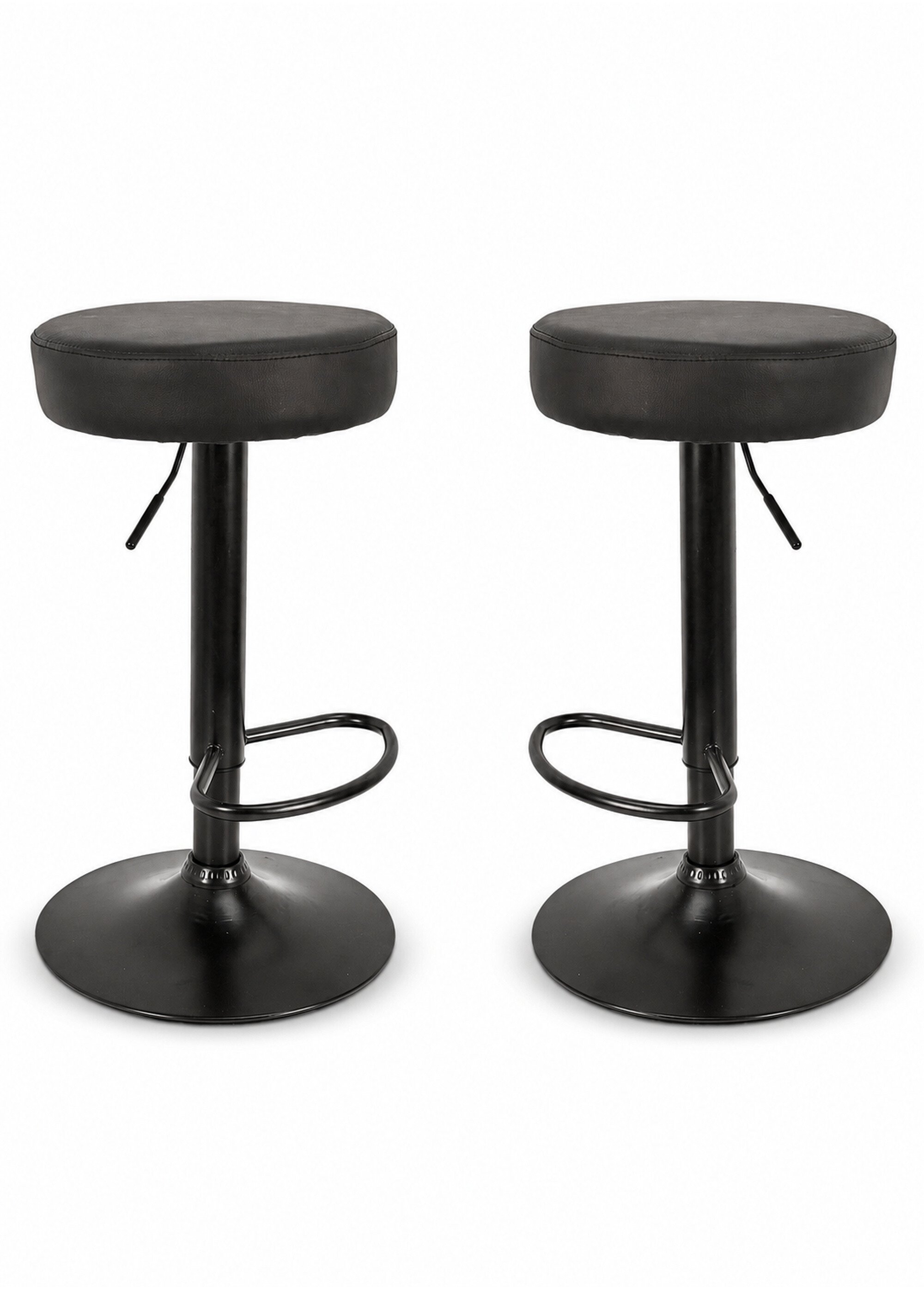 Set 2 Tabourets hauts sans dossier NOIR CMP-HD7605 FA1