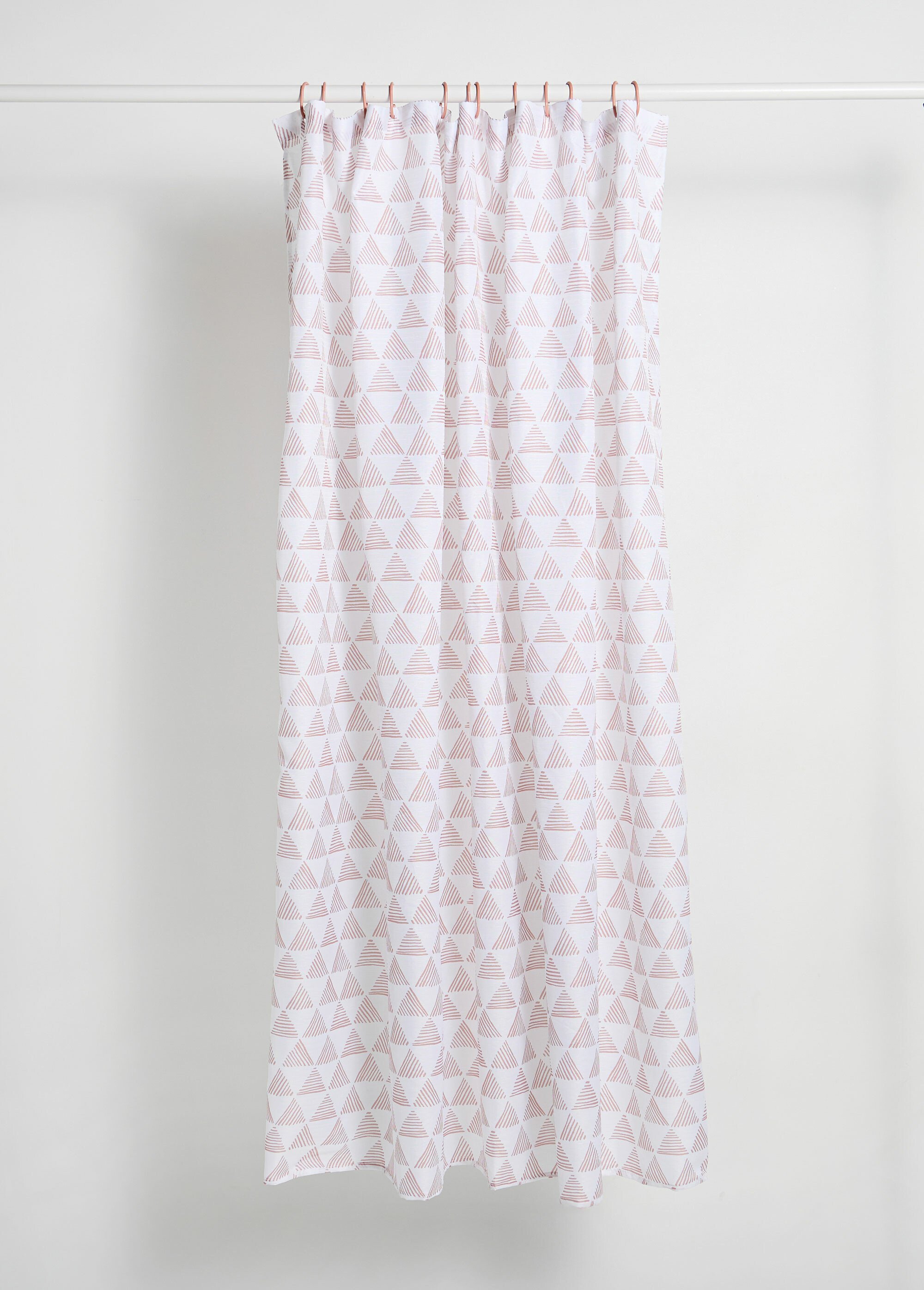 Set SDB 3 pcs Rideau + Tapis + Panier Rose KP-CY2400280 DE1