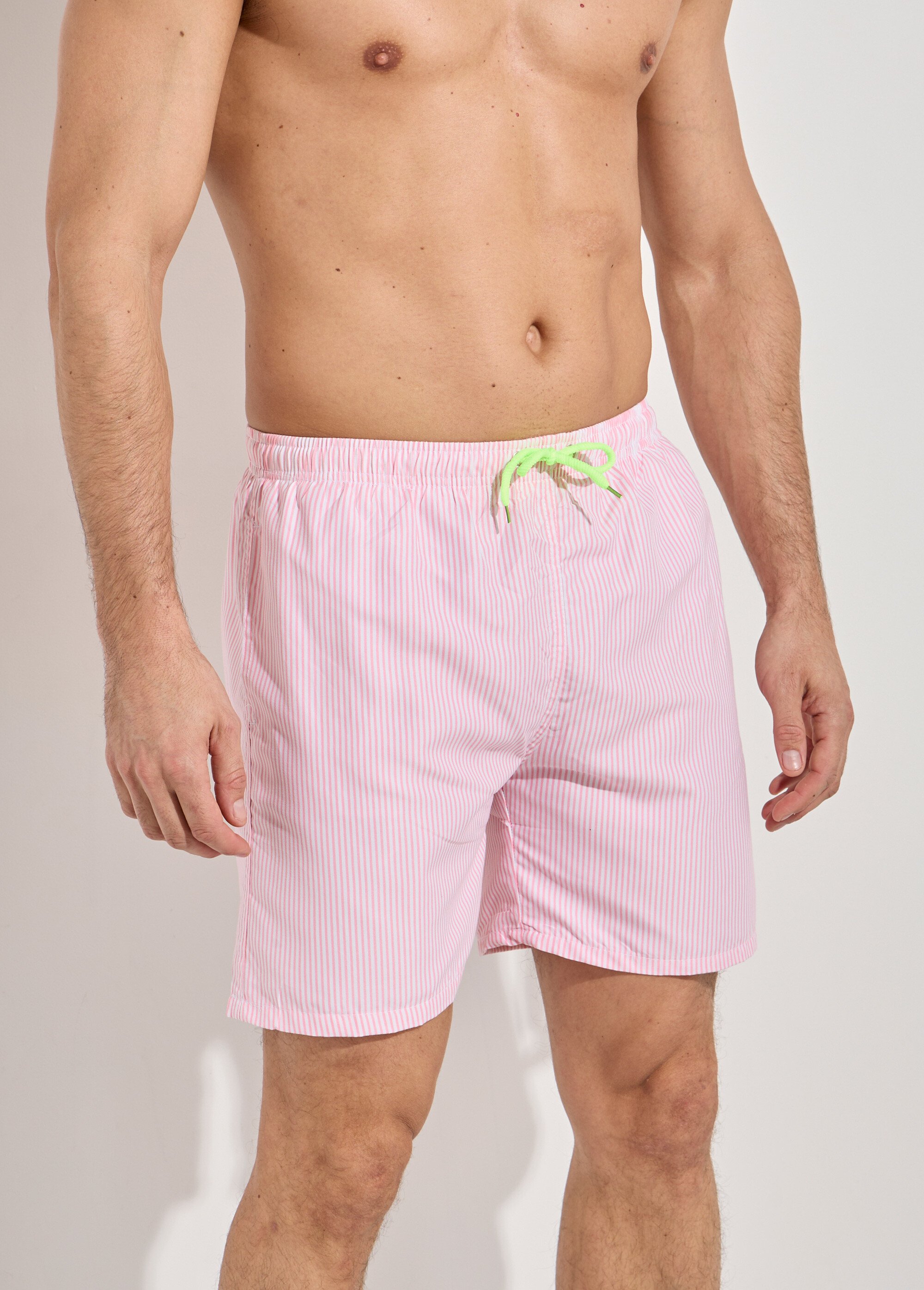 Short de bain à rayures fines Homme RAYE ROUGE SUNSTH831 DE1