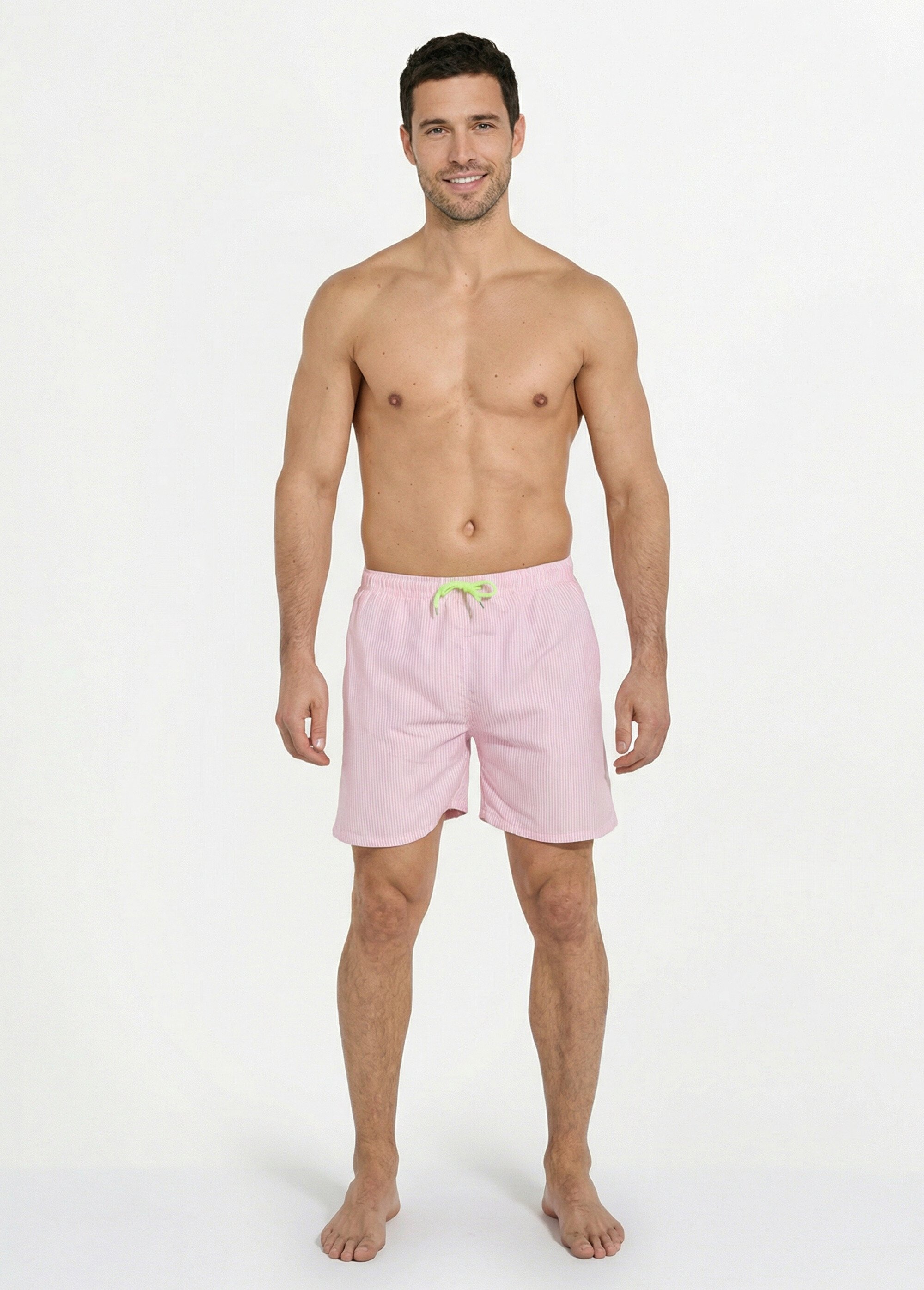 Short de bain à rayures fines Homme RAYE ROUGE SUNSTH831 SF1